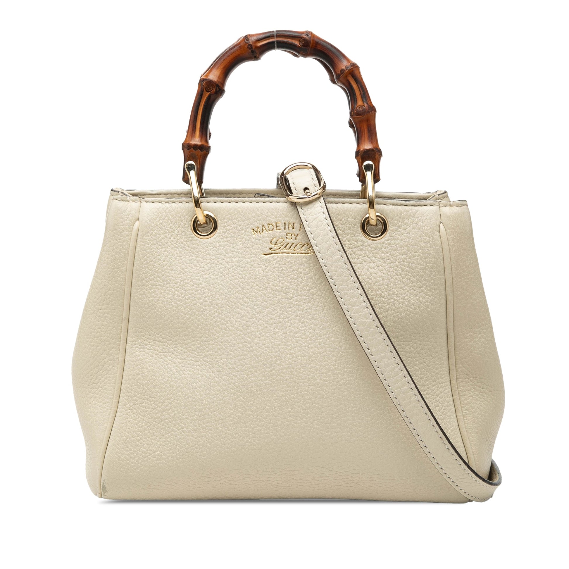 Gucci Mini Calfskin Bamboo Shopper Satchel