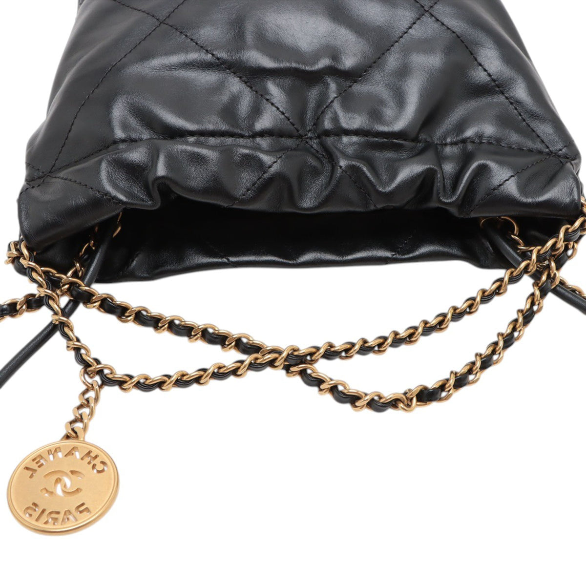Chanel Mini Shiny Calfskin 22 Handbag