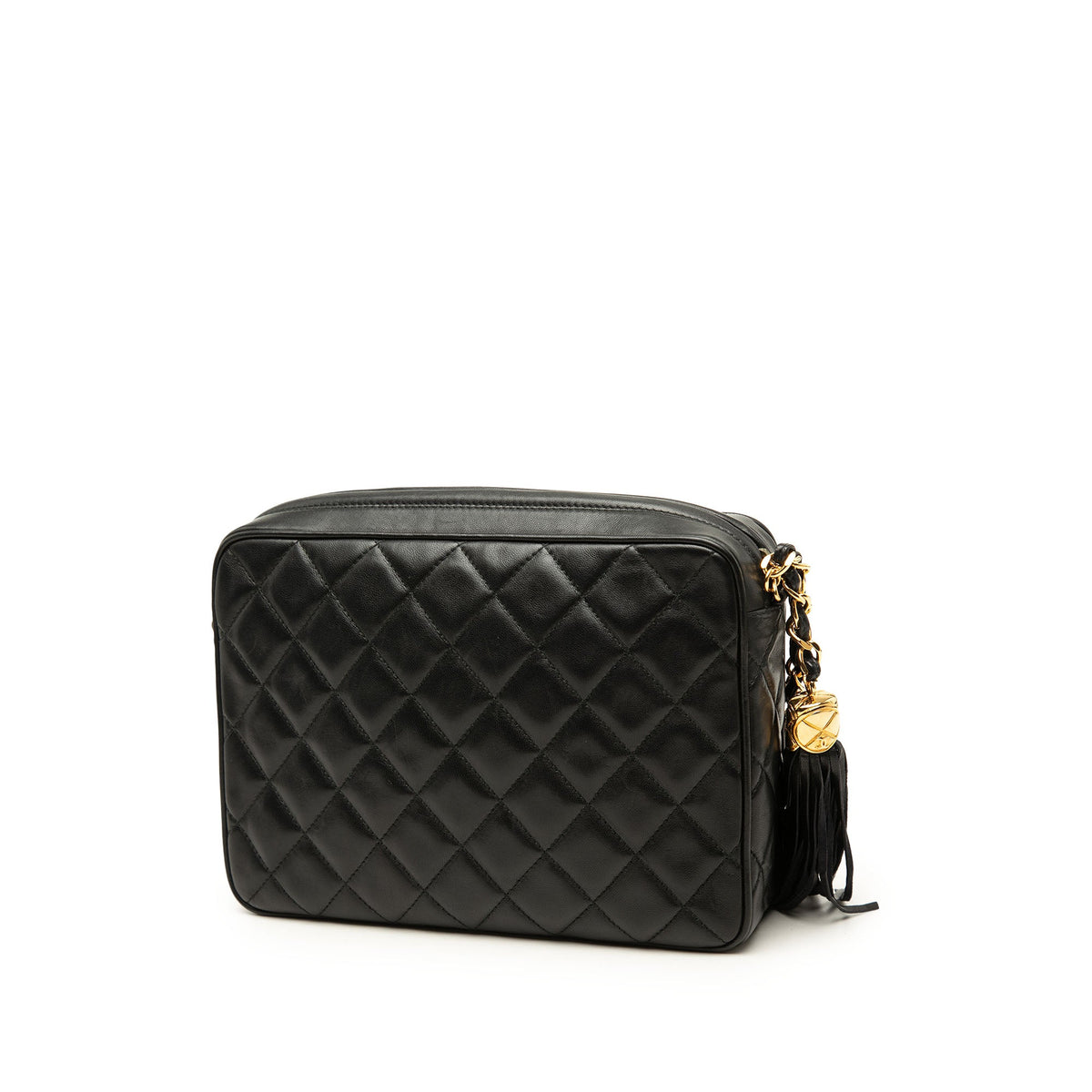 Chanel CC Quilted Lambskin Tassel Camera Bag