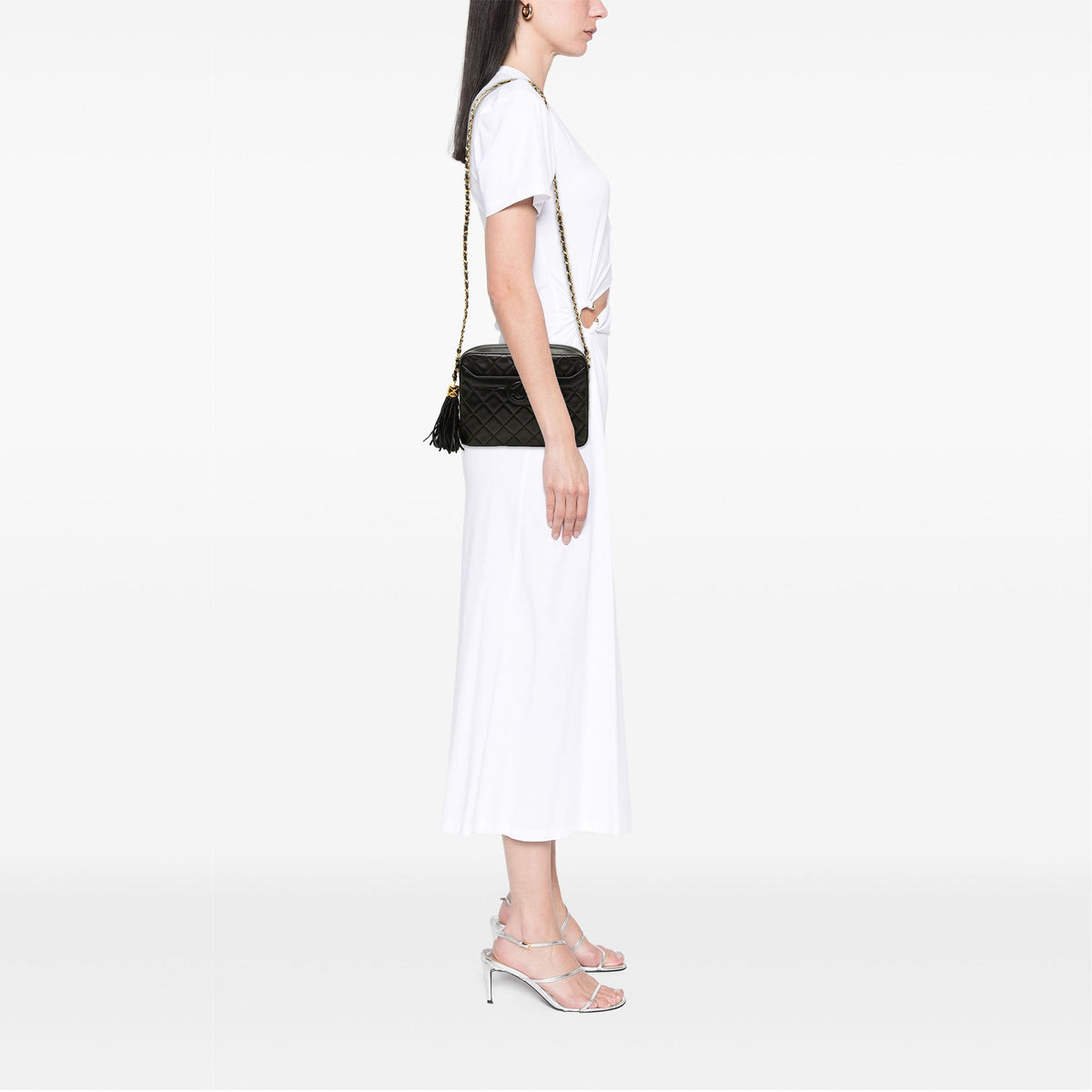 Chanel CC Quilted Lambskin Tassel Camera Bag