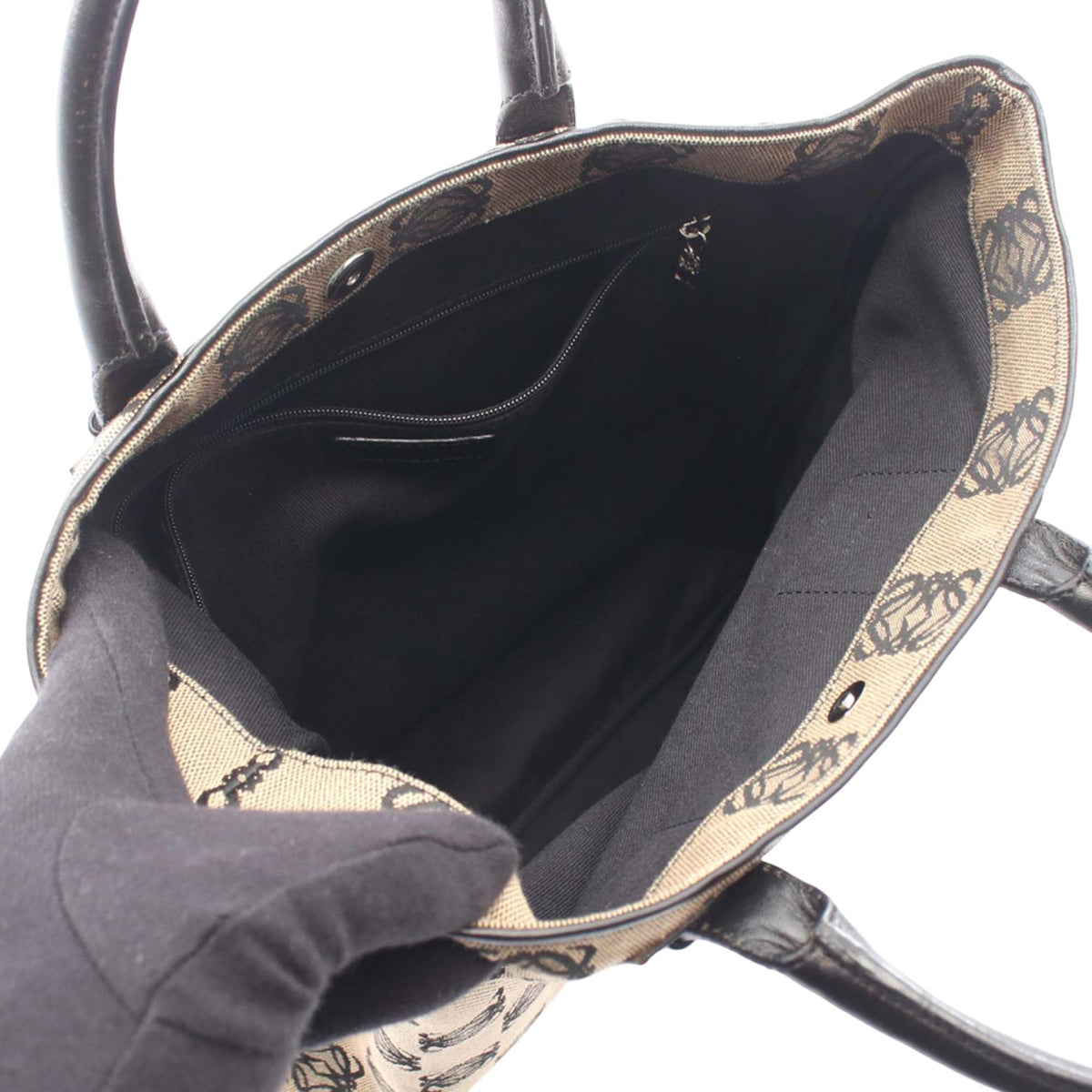 LOEWE Anagram Canvas Tote — Beige