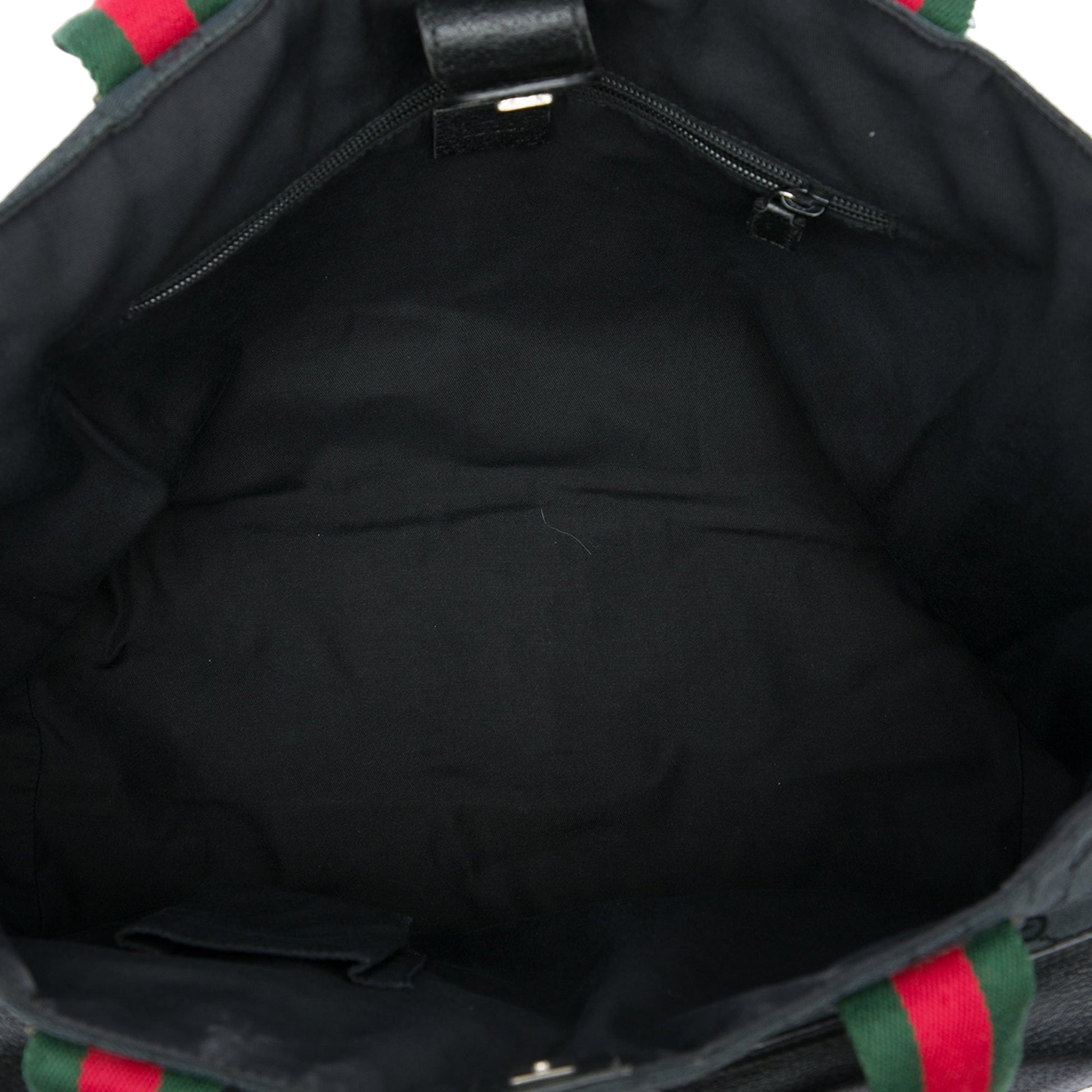 Gucci GG Canvas Web Double Pockets Tote