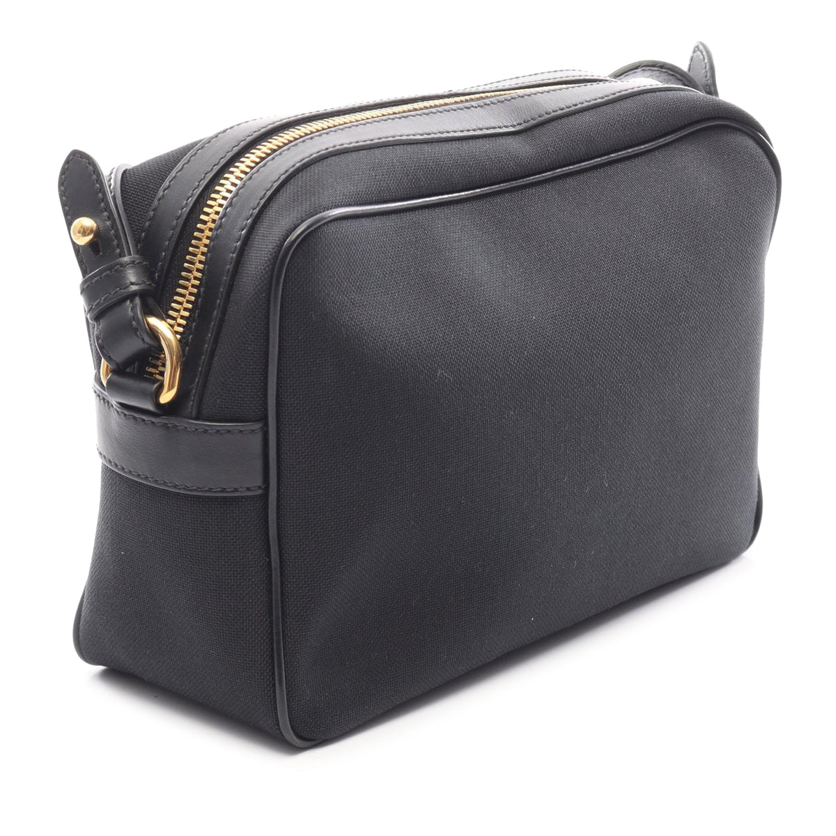 Prada Canapa Logo Camera Bag — Black