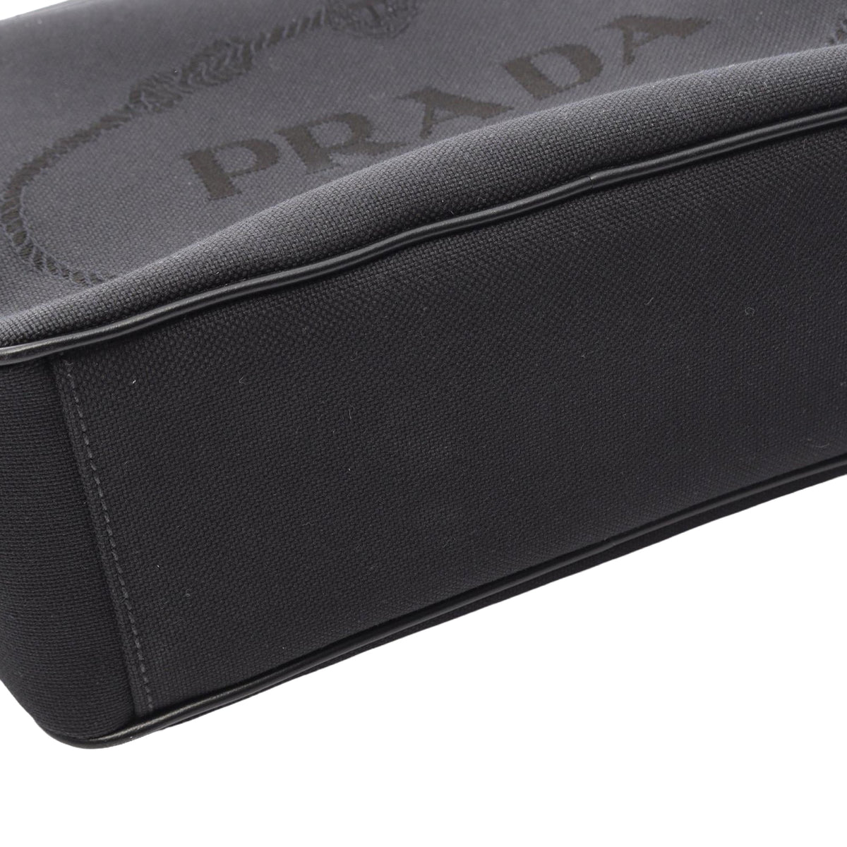 Prada Canapa Logo Camera Bag — Black