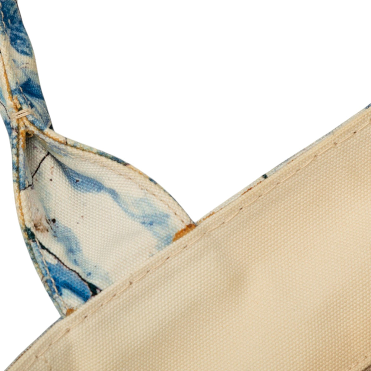 Prada Large Canvas Canapa Azulejos Satchel