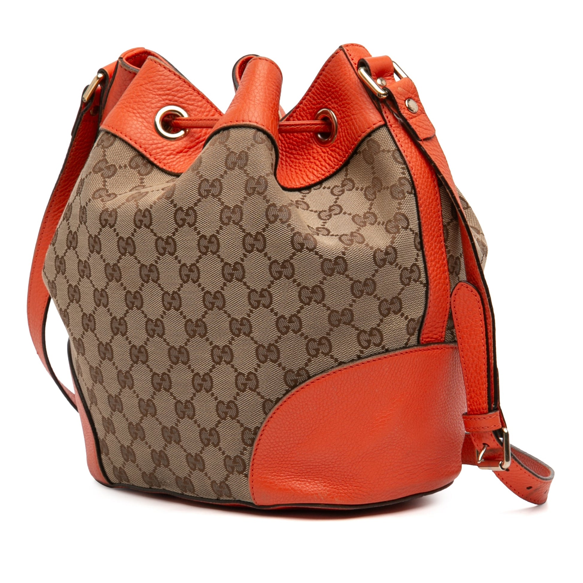 Gucci GG Canvas Drawstring Bucket Bag