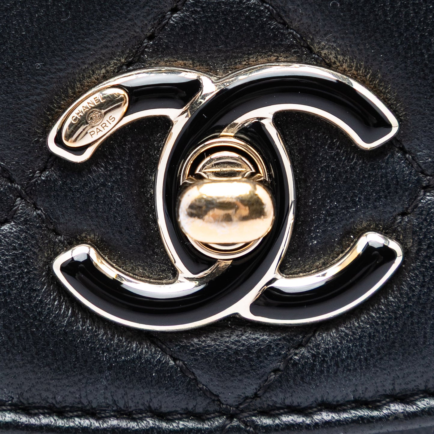Chanel Mini Quilted Lambskin Cocovado Ribbon Chain Flap