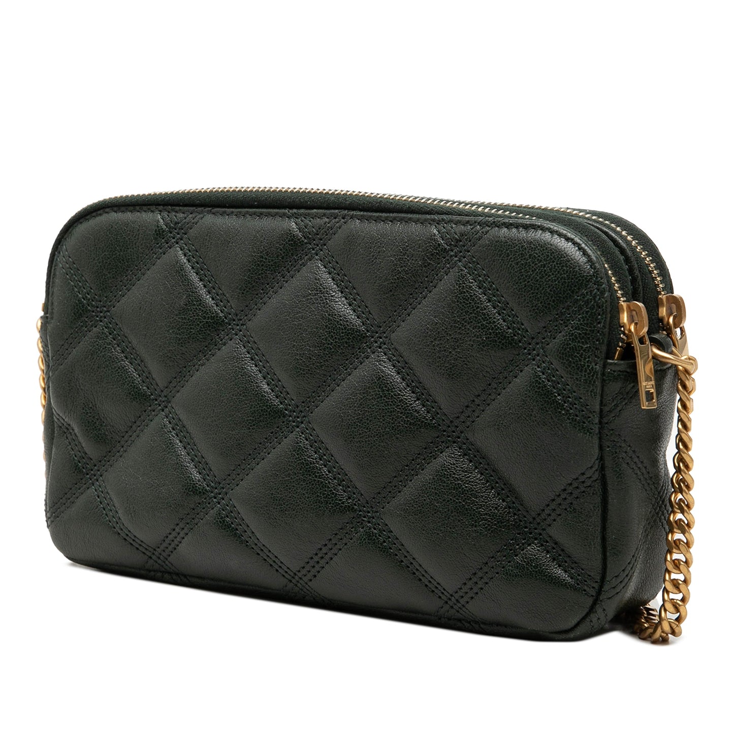 Saint Laurent Mini Quilted Lambskin Becky Double Zip Crossbody