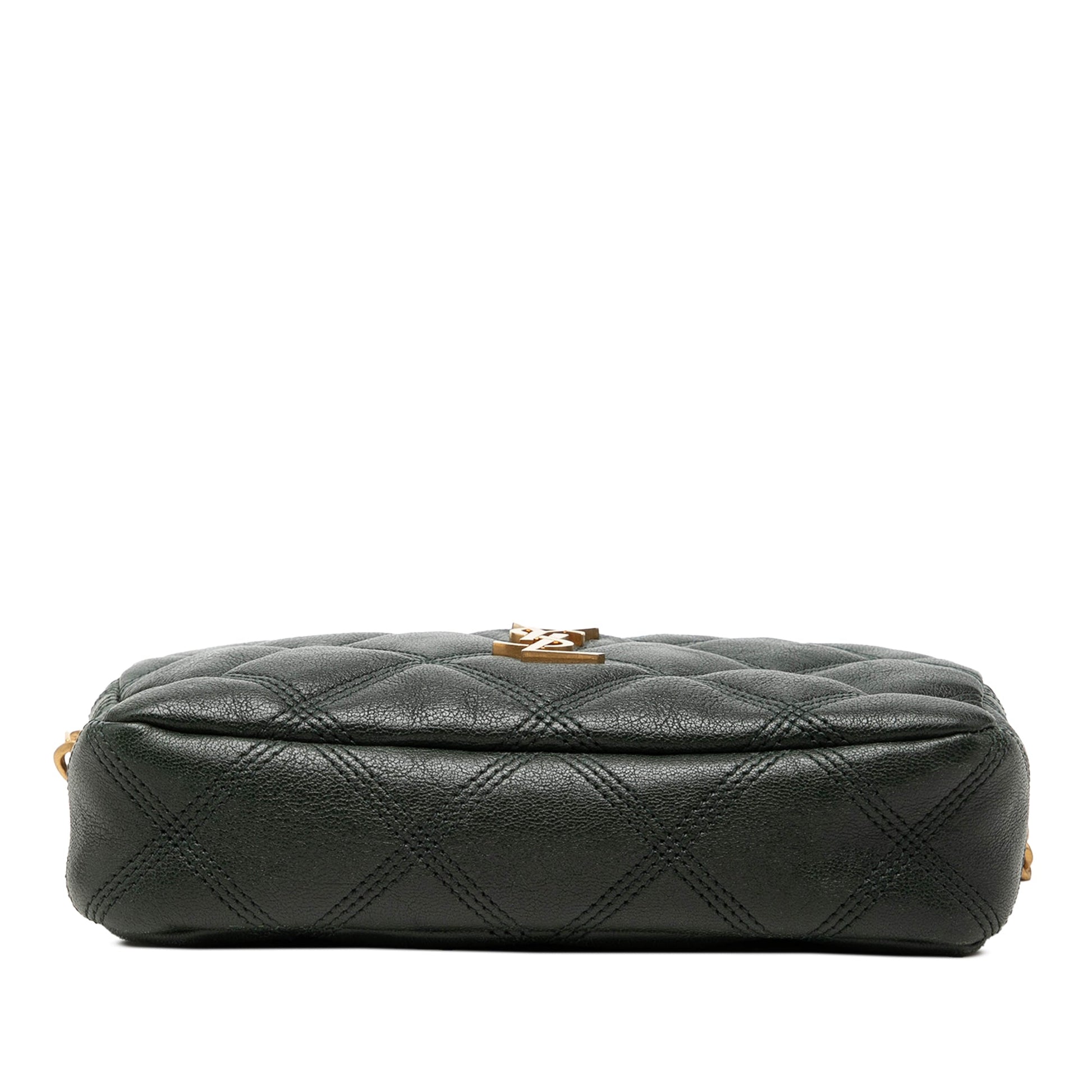 Saint Laurent Mini Quilted Lambskin Becky Double Zip Crossbody