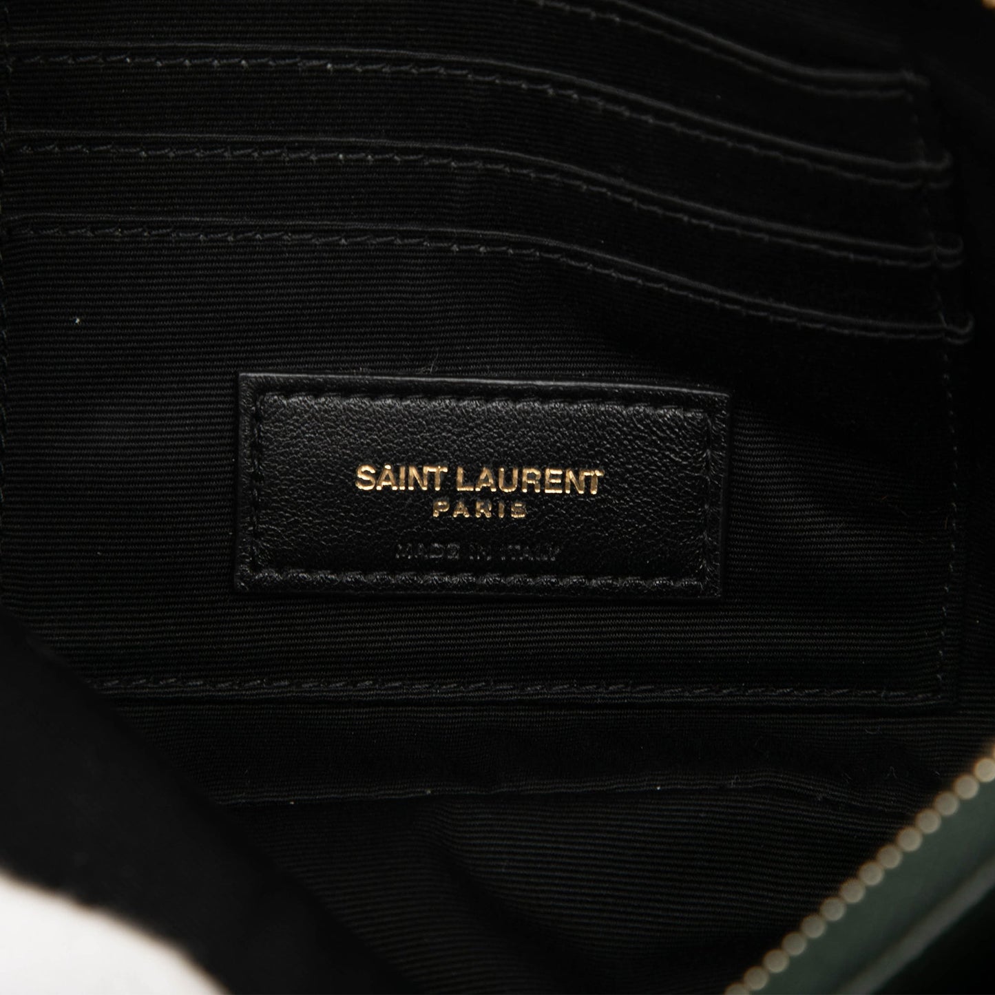 Saint Laurent Mini Quilted Lambskin Becky Double Zip Crossbody
