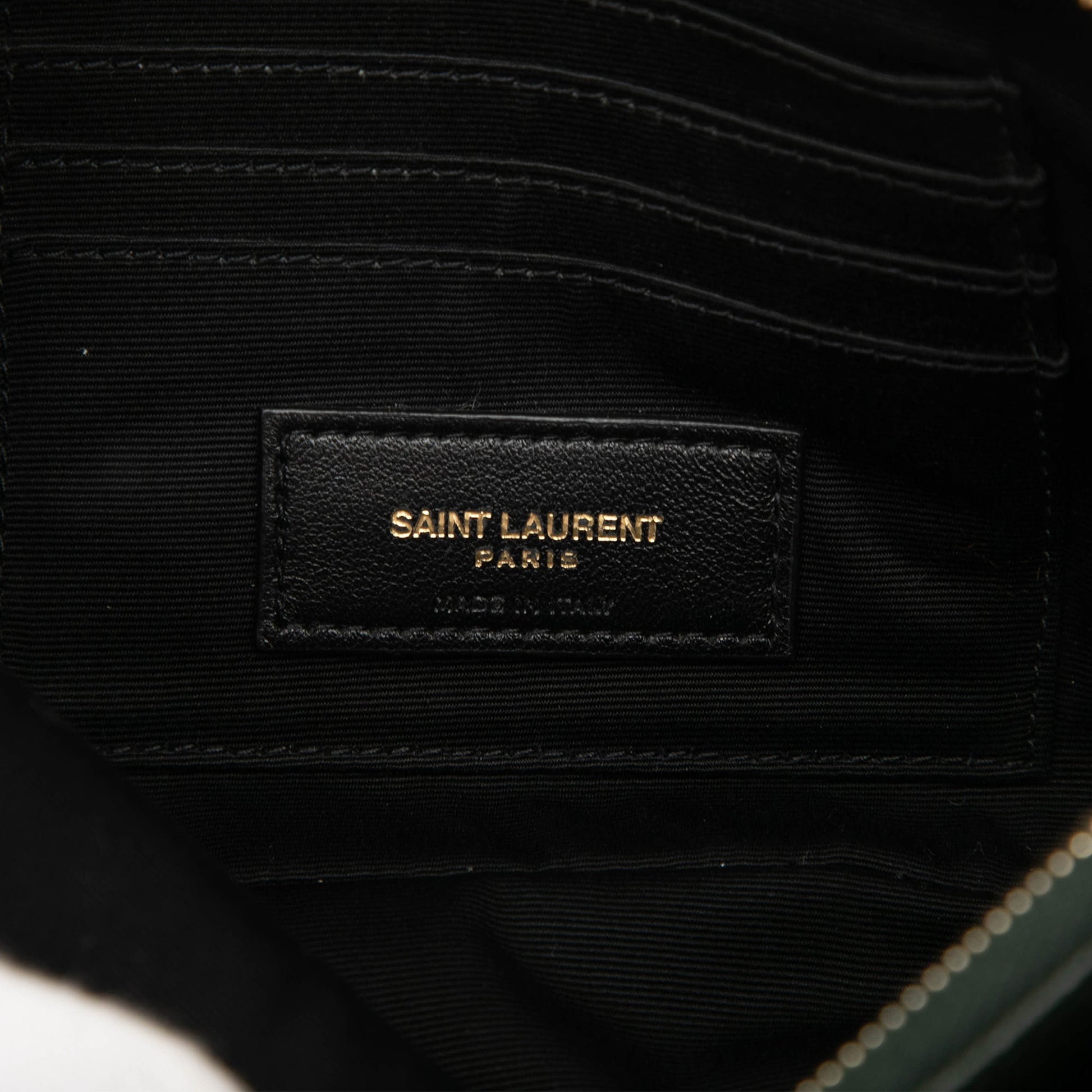 Saint Laurent Mini Quilted Lambskin Becky Double Zip Crossbody
