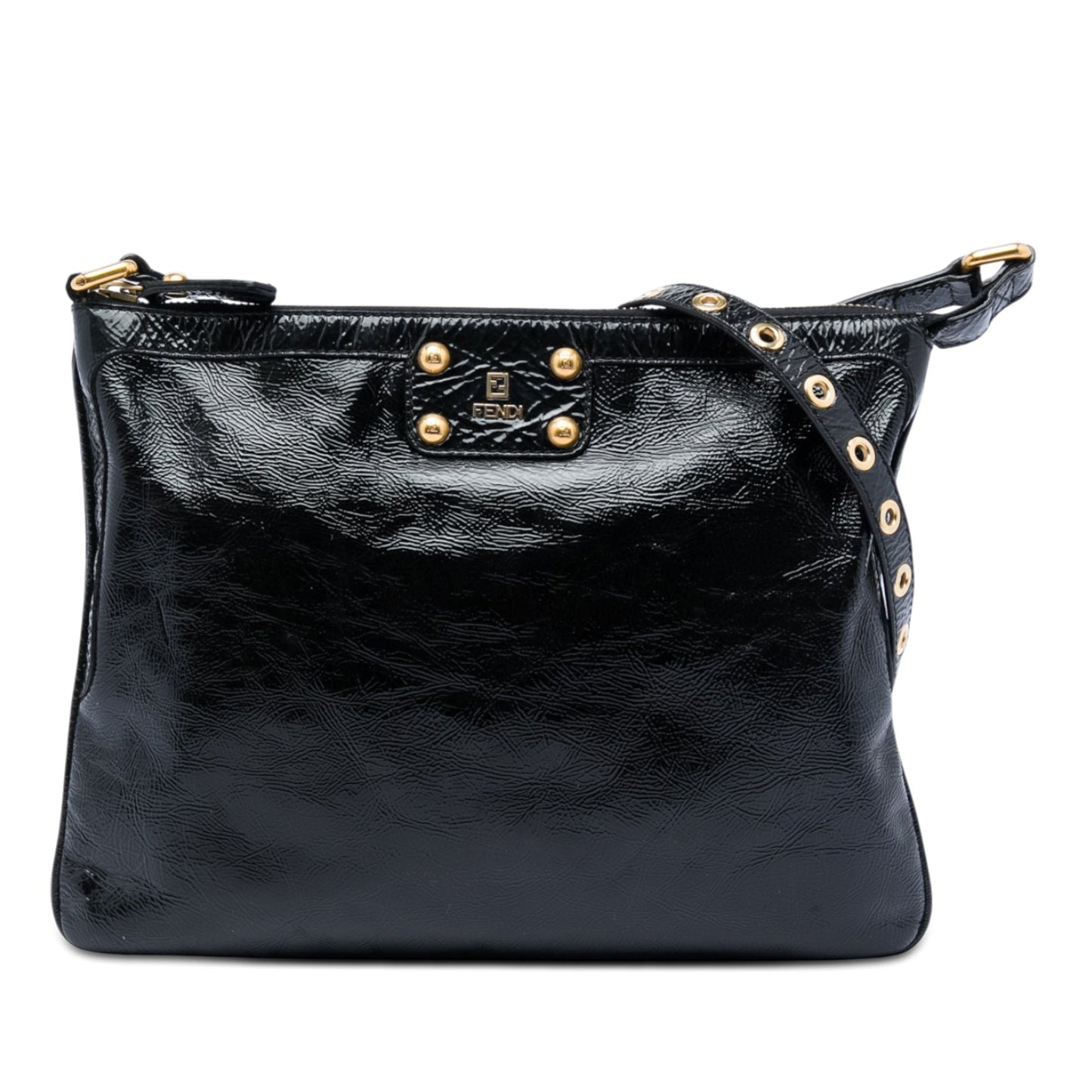 Fendi Crinkled Patent Crossbody