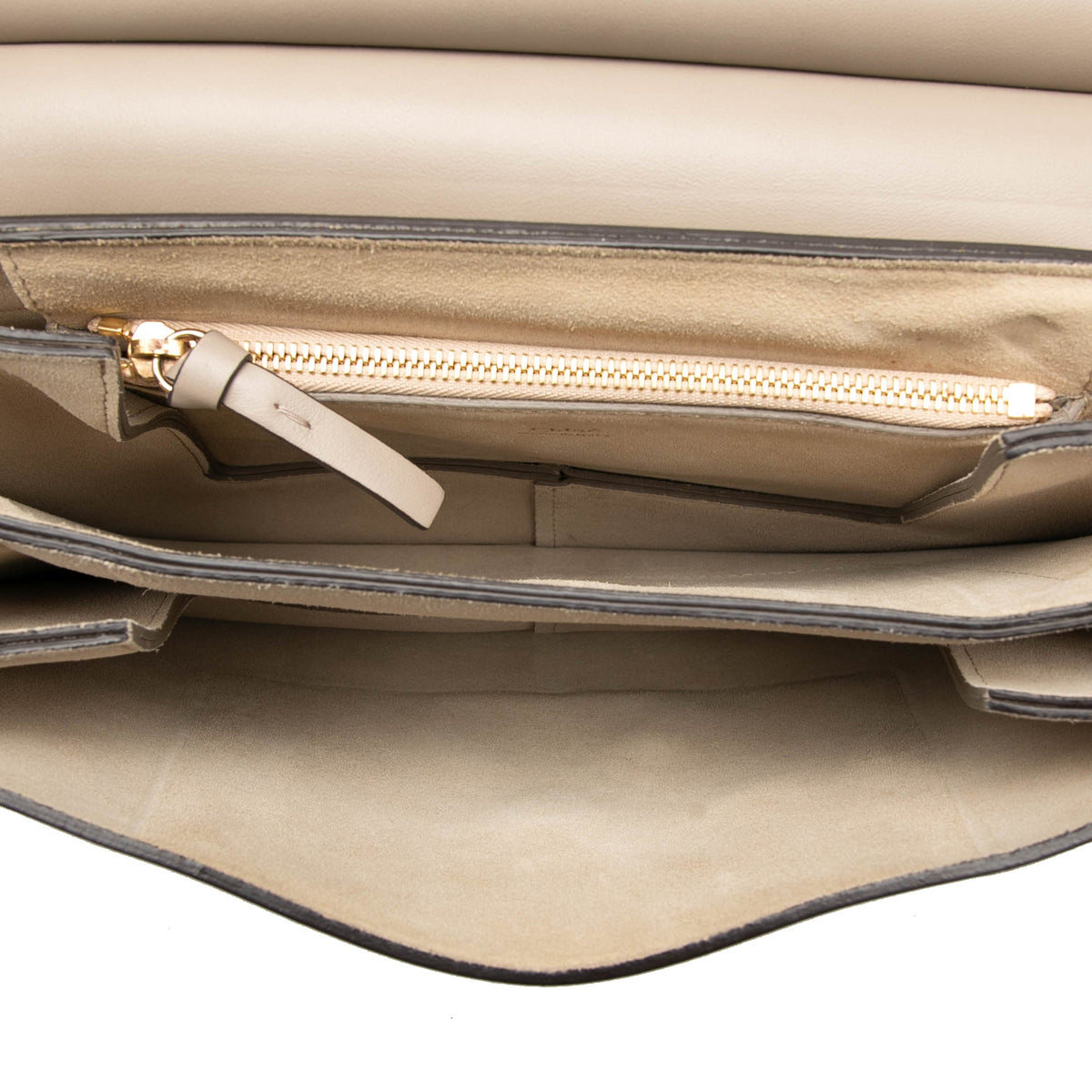 Chloé Medium Calfskin and Suede Faye Crossbody — Brown