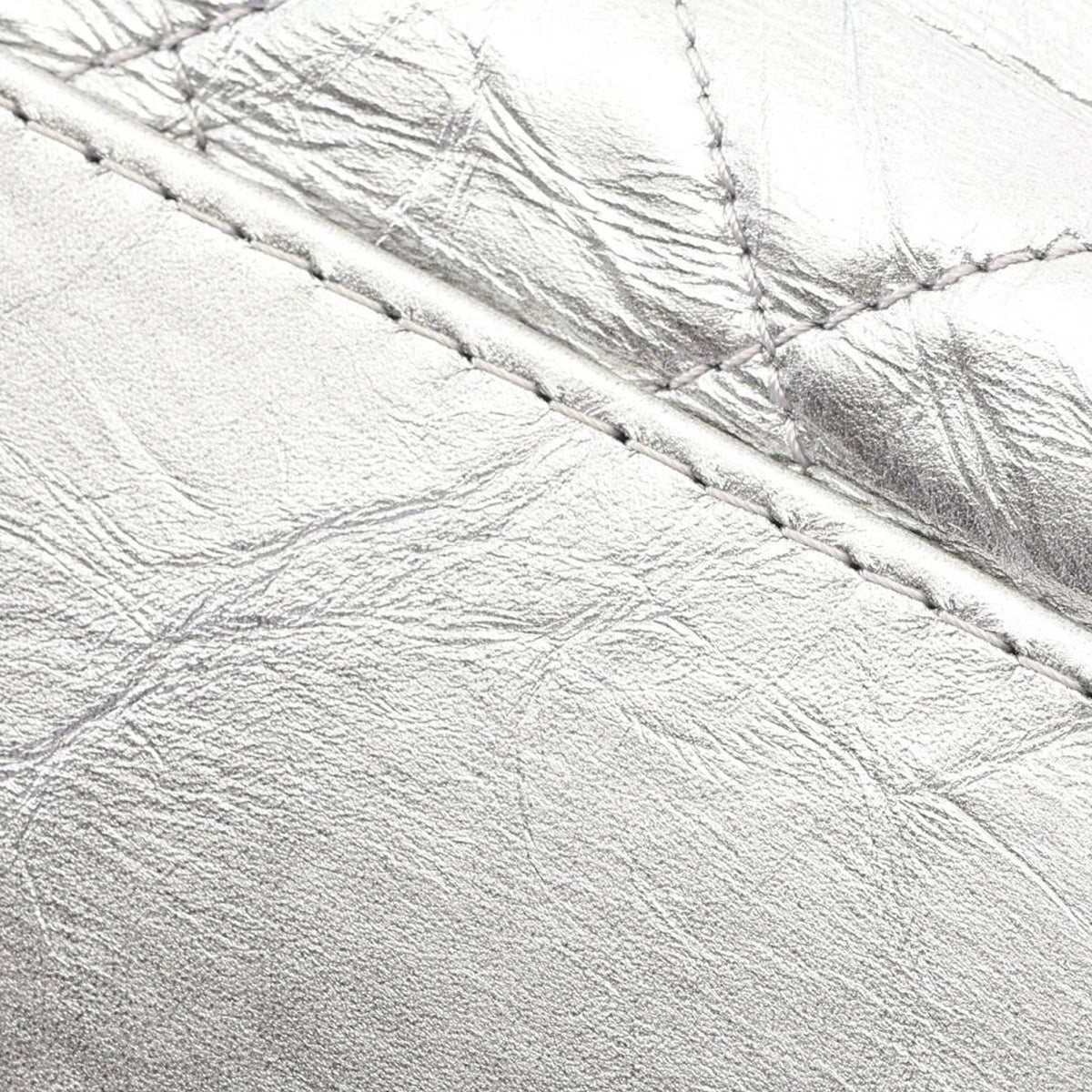 Chanel Large Metallic Aged Calfskin Gabrielle Crossbody — Silver