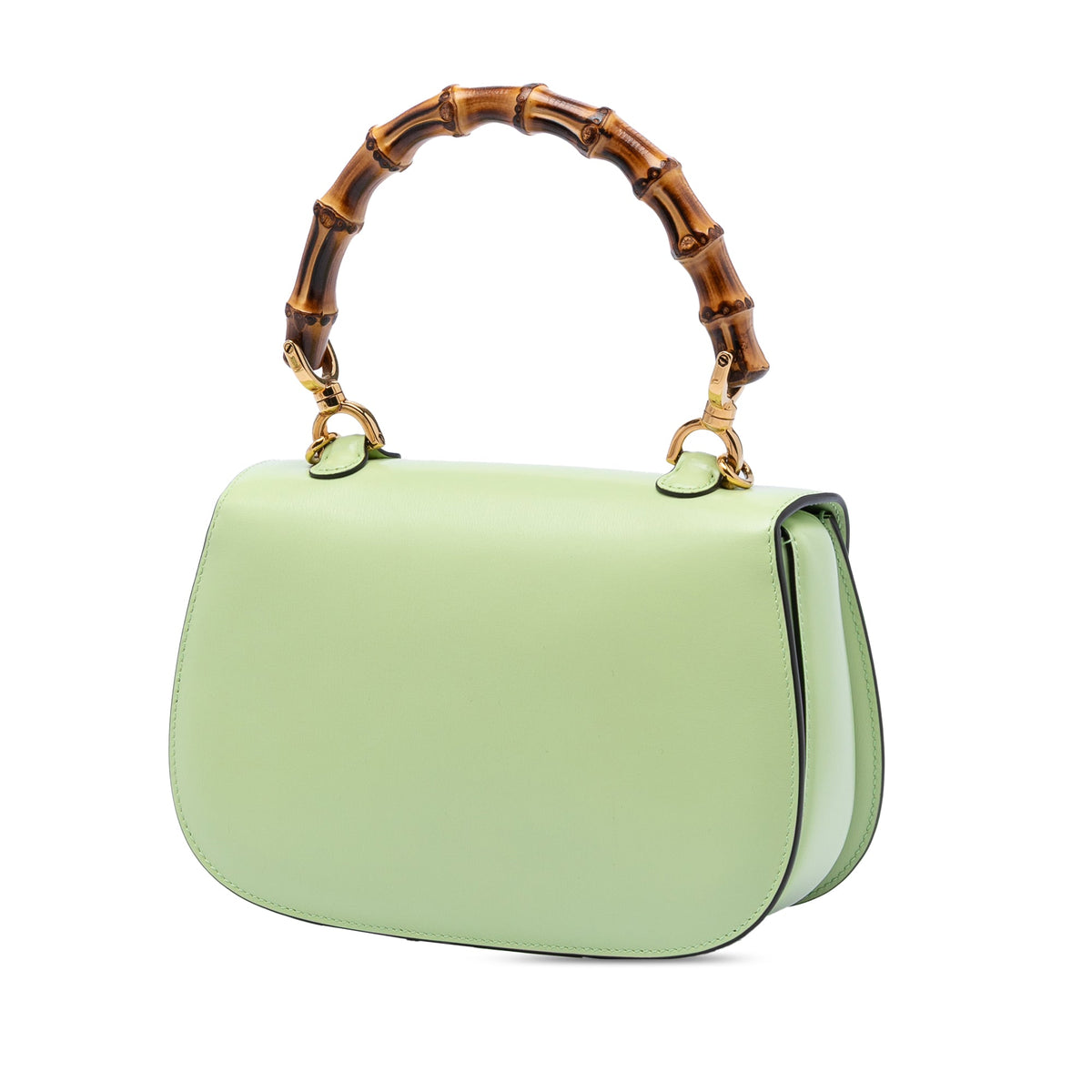 Gucci Small Calfskin 1947 Bamboo Top Handle Bag