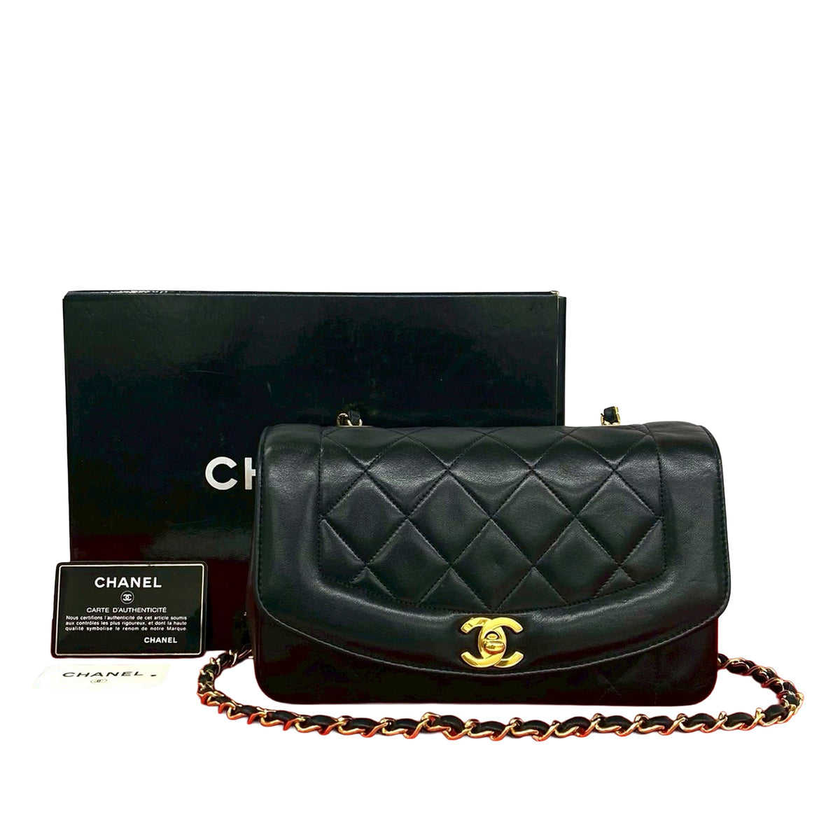 Chanel Small Lambskin Diana Flap