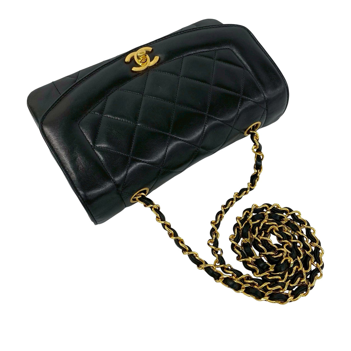 Chanel Small Lambskin Diana Flap