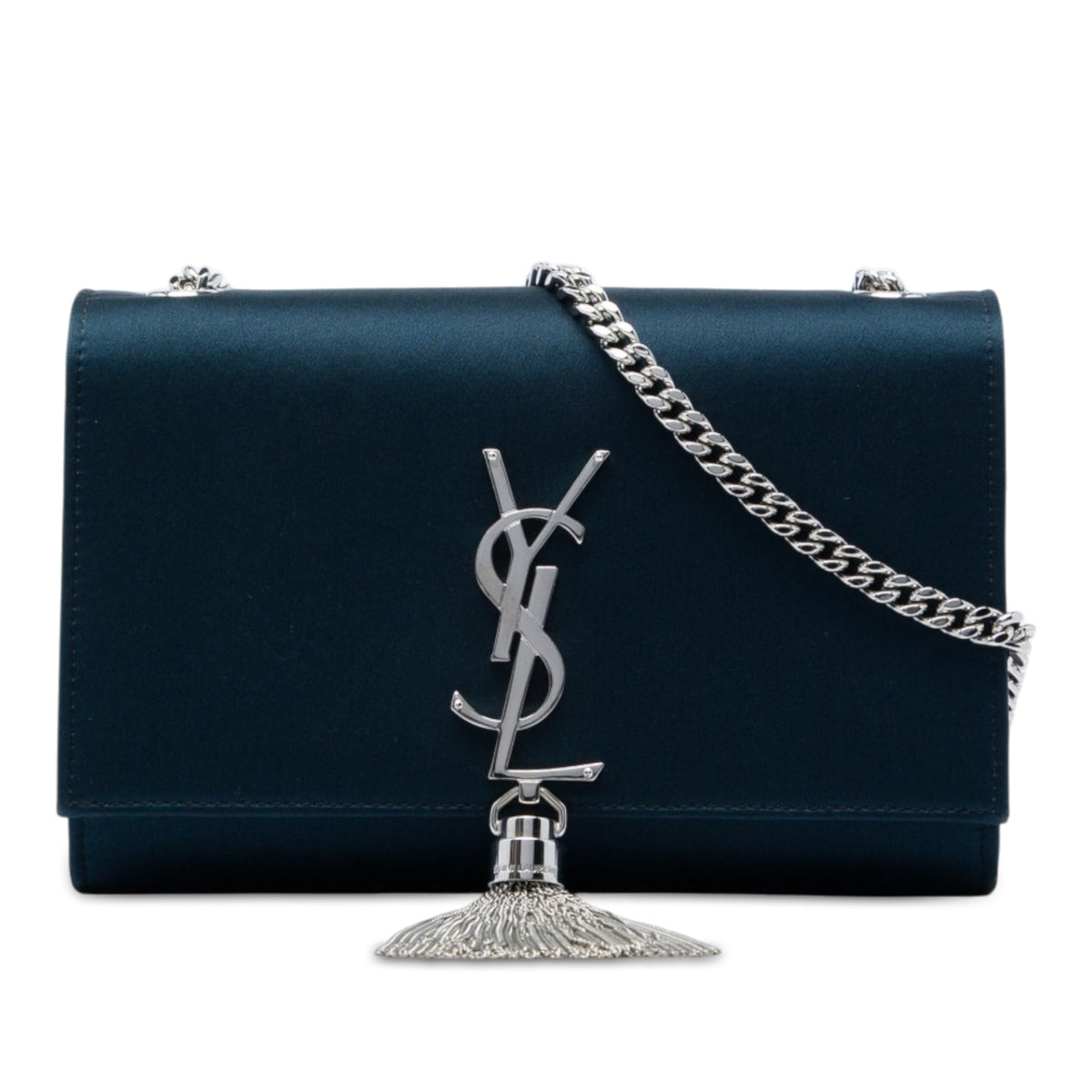 Saint Laurent Small Satin Monogram Kate Tassel Crossbody