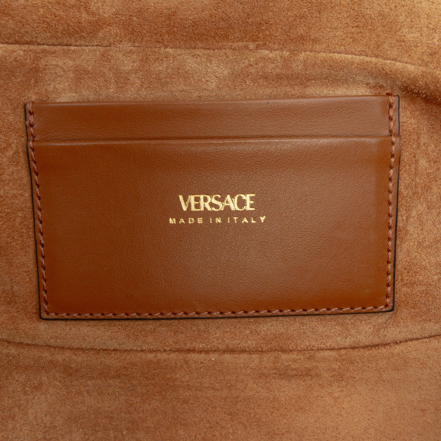 Versace Leather V Greca Signature Belt Bag