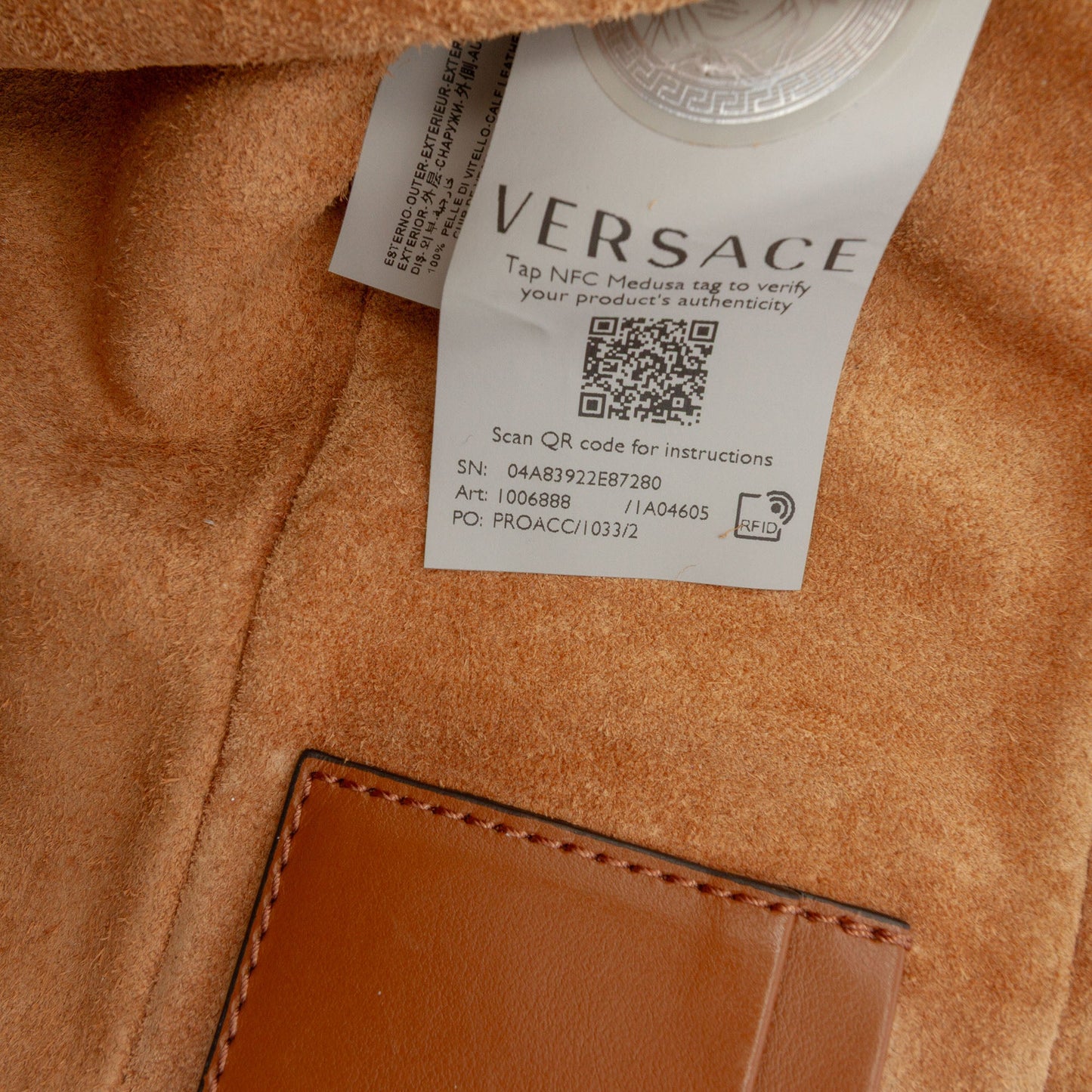 Versace Leather V Greca Signature Belt Bag