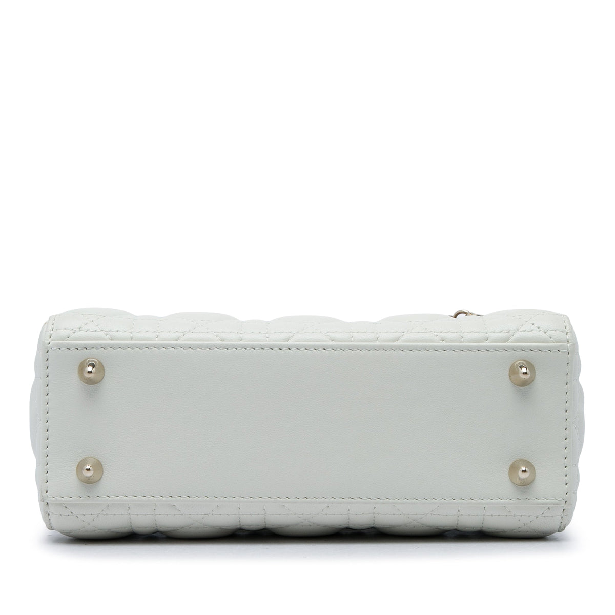 Dior Small Lambskin Cannage My ABCDior Lady Dior — White