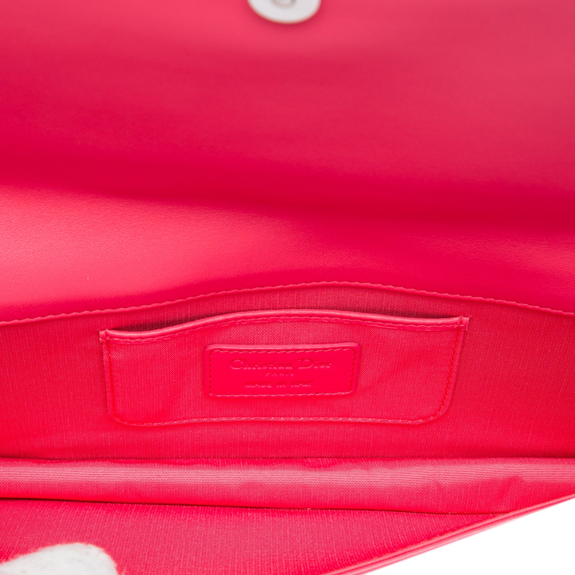 Dior Lambskin Cannage Lady Dior Wallet On Chain