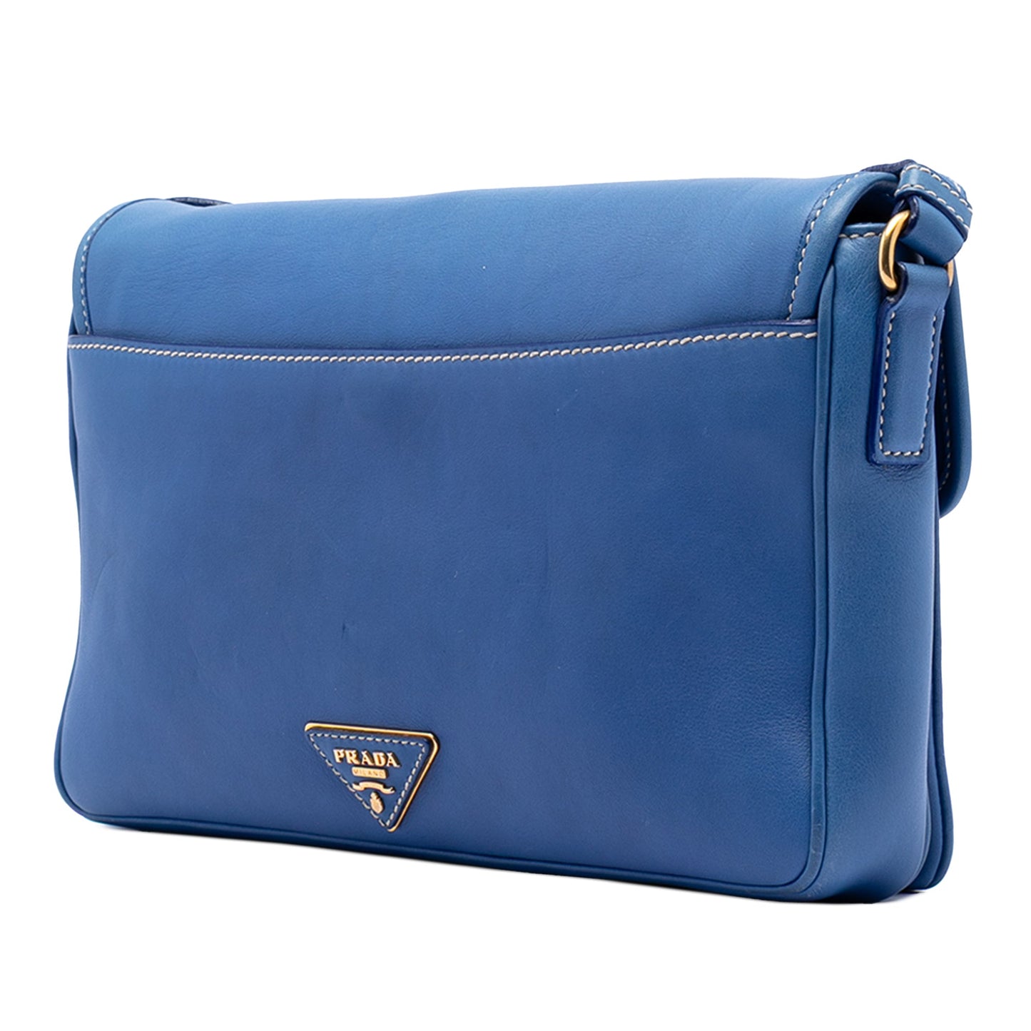 Prada City Calf Push Lock Flap Crossbody