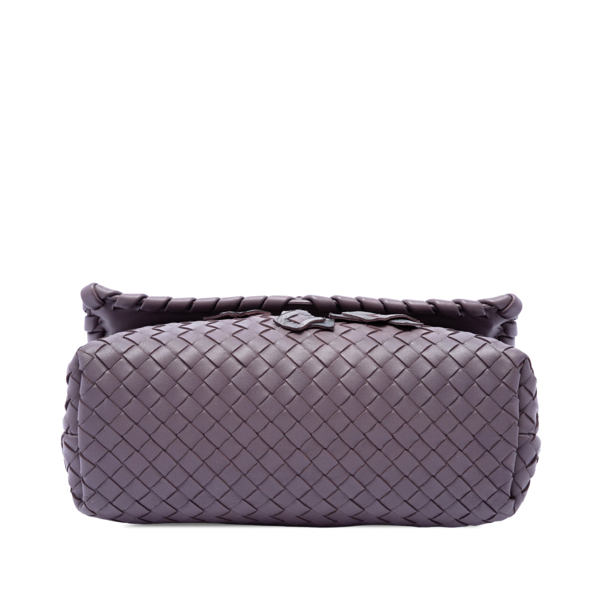 Bottega Veneta Small Nappa Intrecciato Embroidered Olimpia Shoulder Bag — Purple