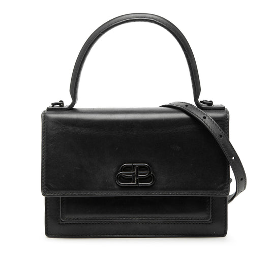 Balenciaga Leather Sharp Top Handle Bag XS