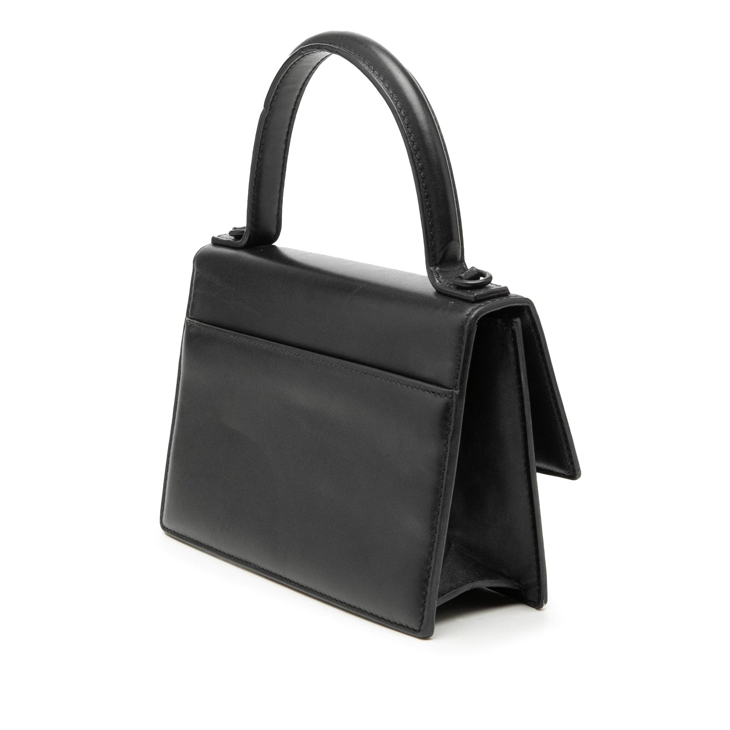 Balenciaga Leather Sharp Top Handle Bag XS