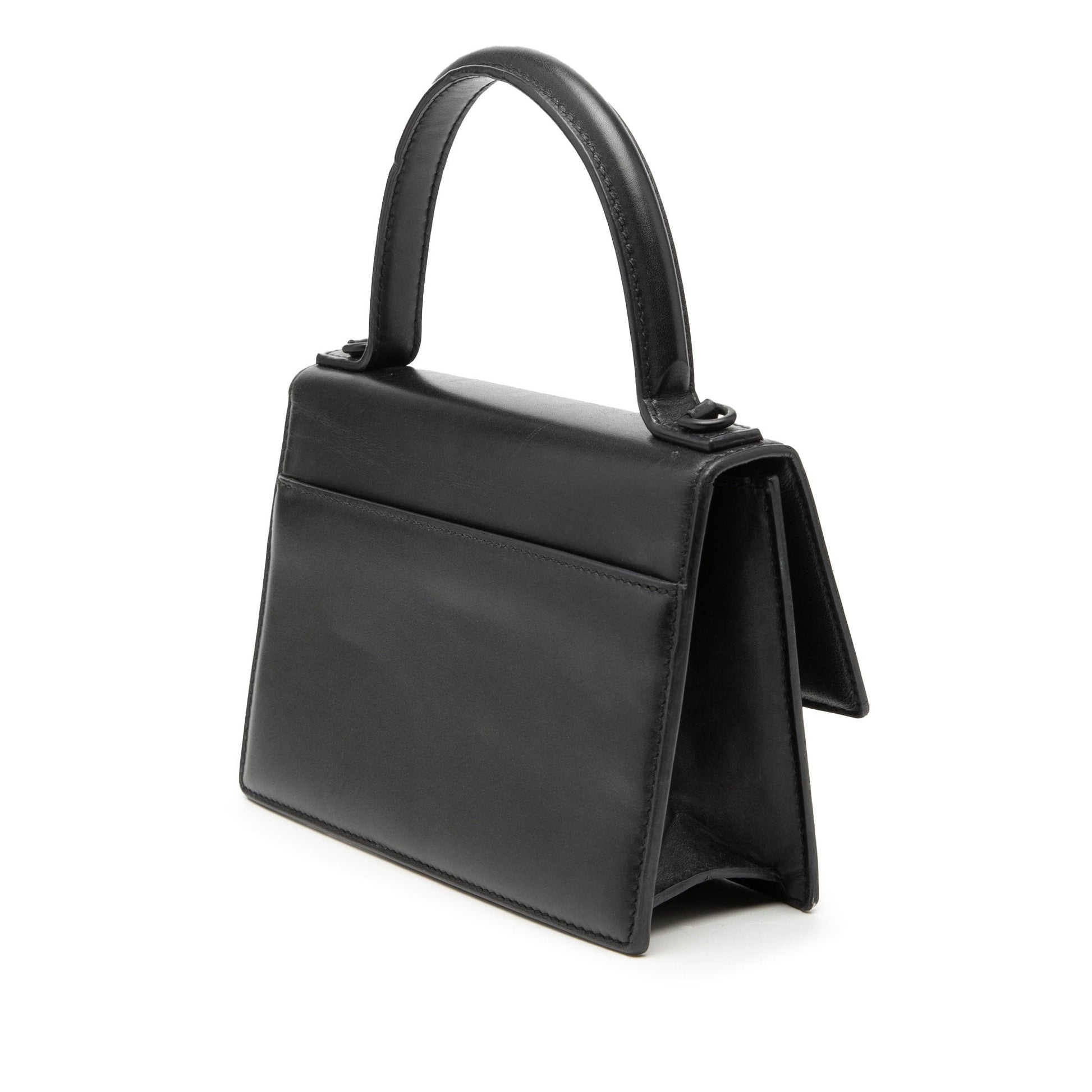 Balenciaga Leather Sharp Top Handle Bag XS