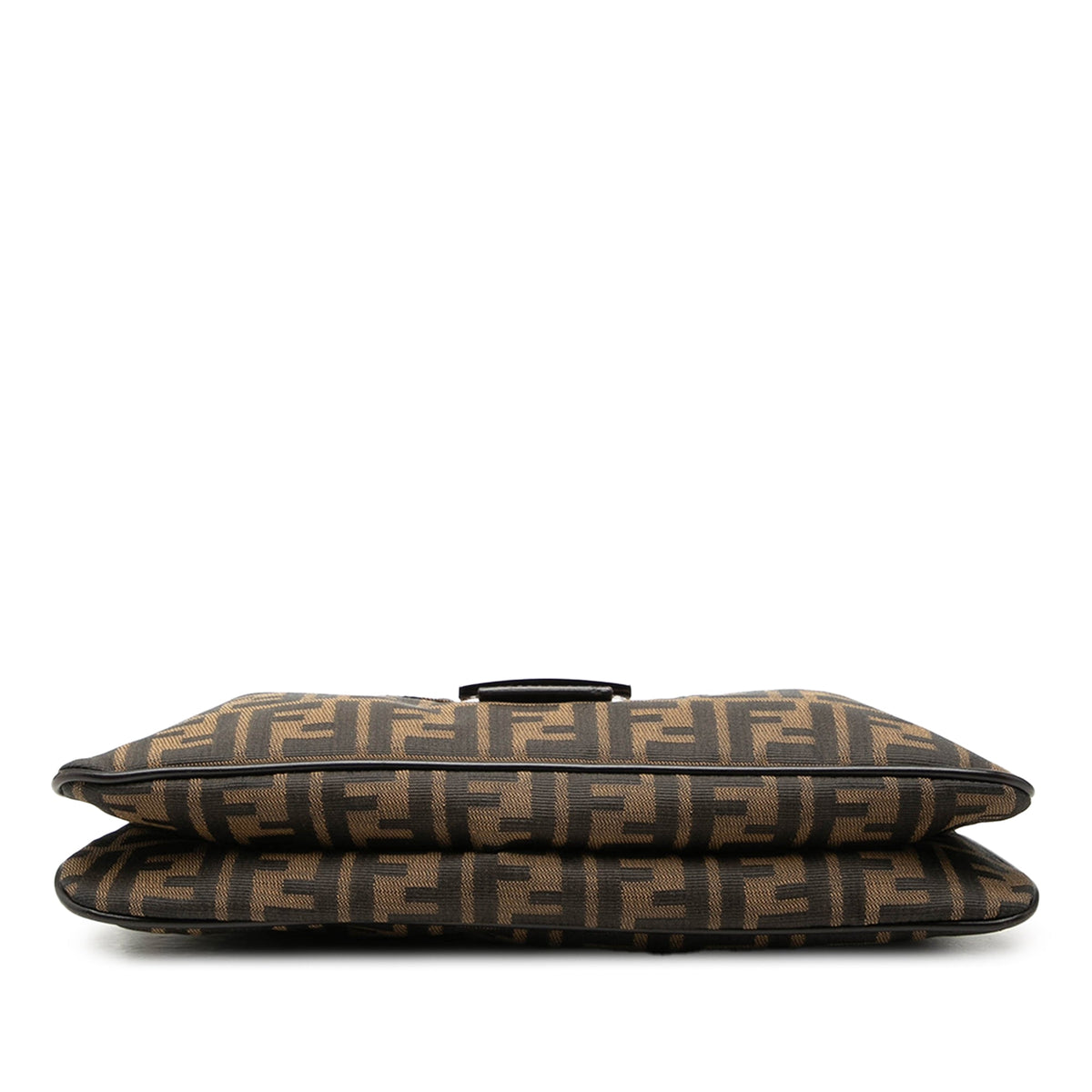 Fendi Zucca Canvas Double Flap Shoulder Bag