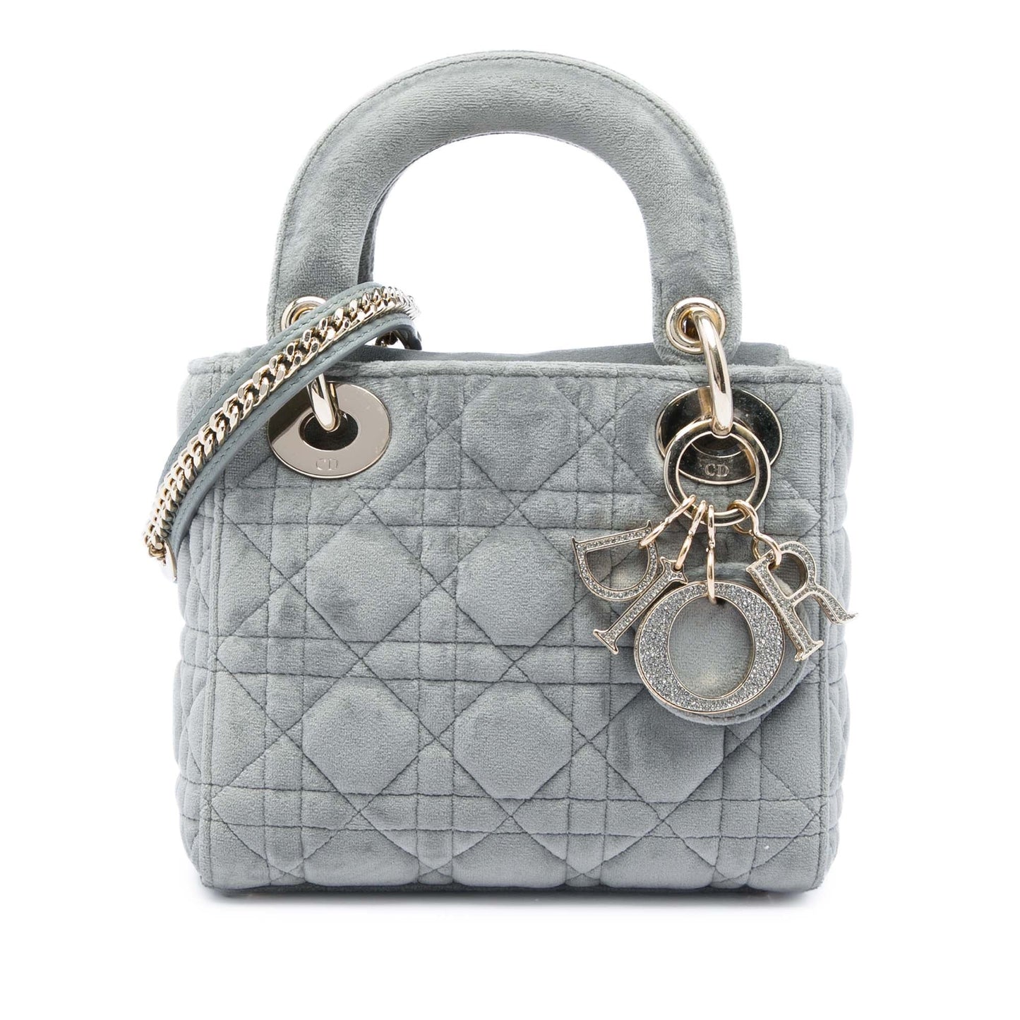 Dior Mini Velvet Cannage Lady Dior