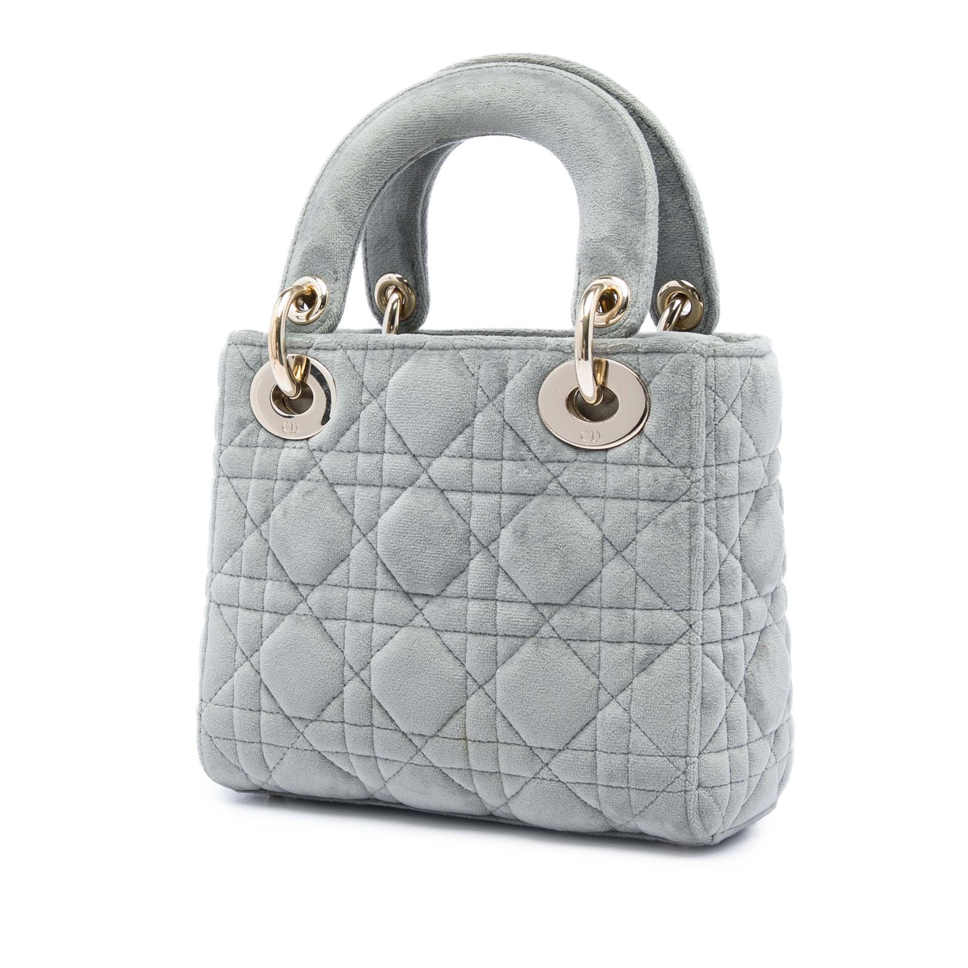 Dior Mini Velvet Cannage Lady Dior