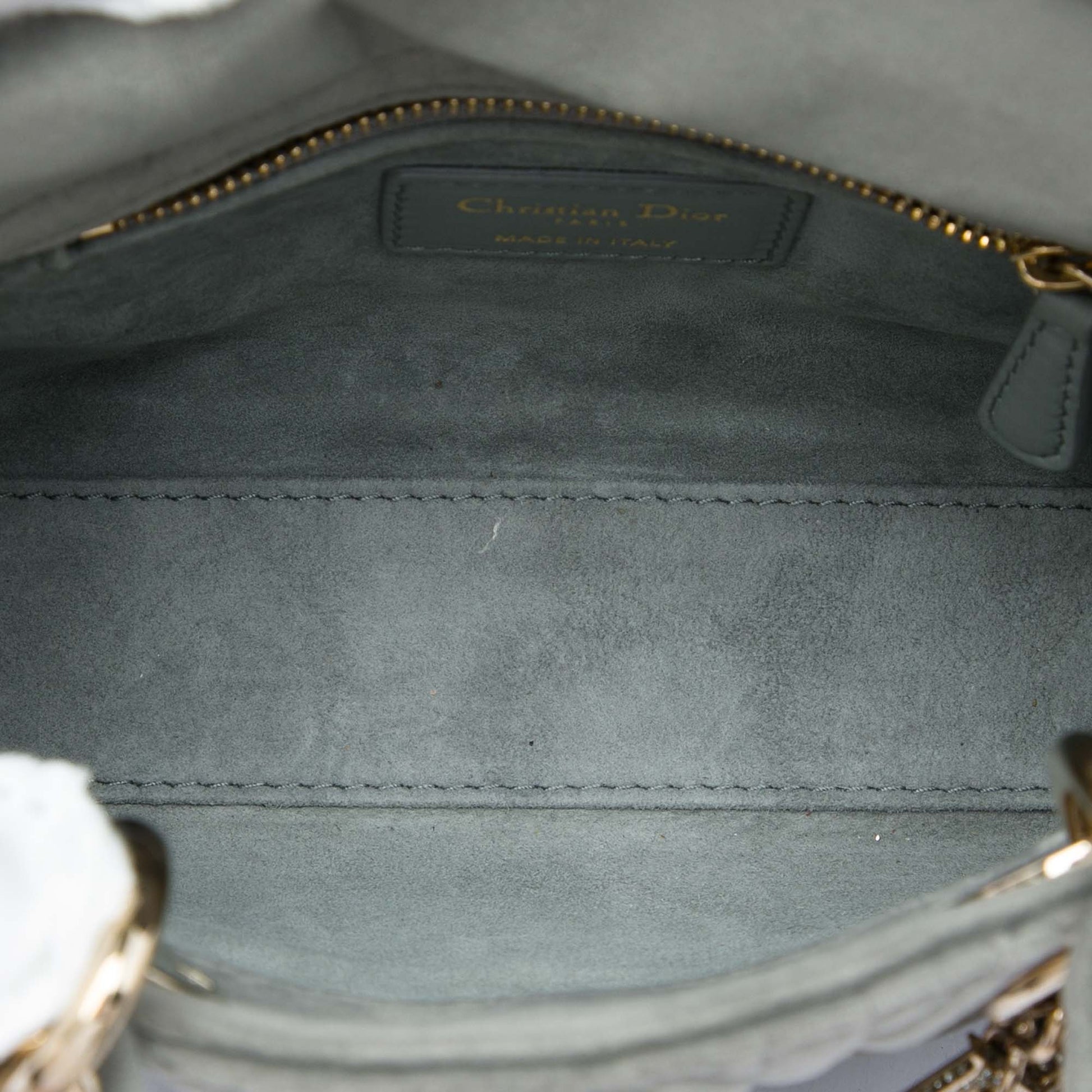 Dior Mini Velvet Cannage Lady Dior