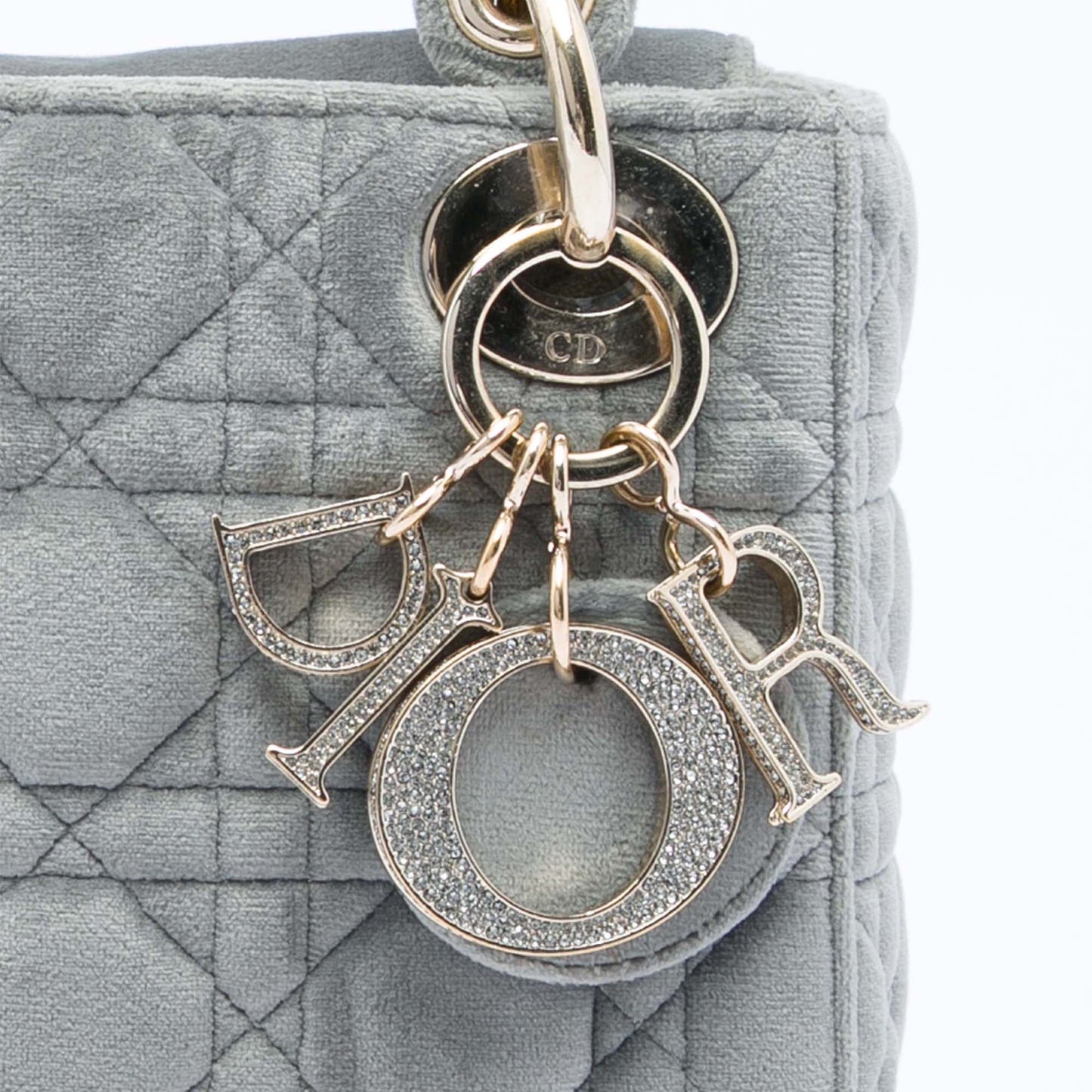 Dior Mini Velvet Cannage Lady Dior