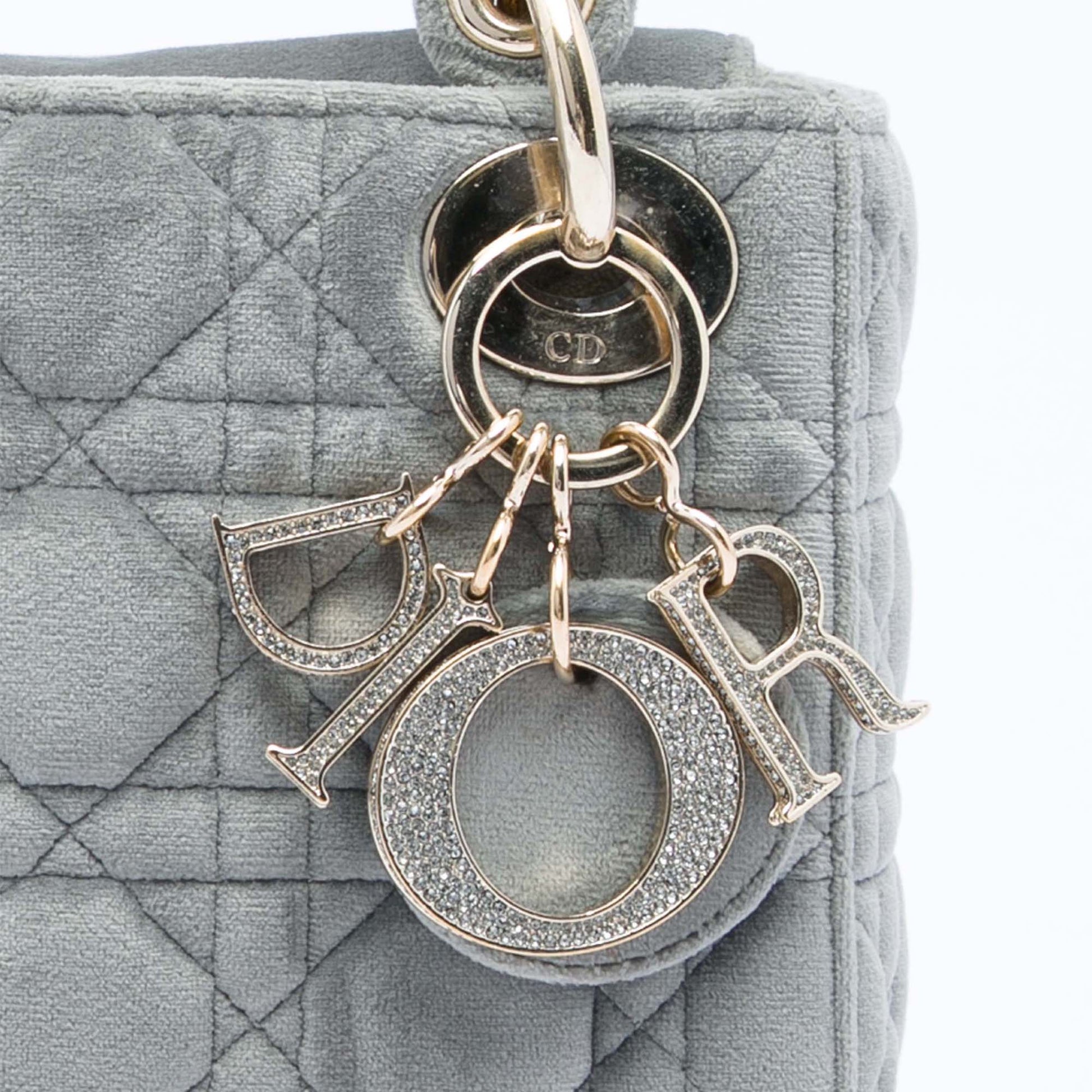 Dior Mini Velvet Cannage Lady Dior