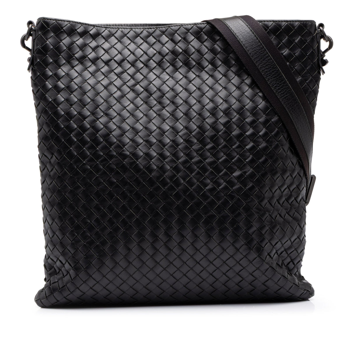 Bottega Veneta Nappa Intrecciato VN Crossbody — Black