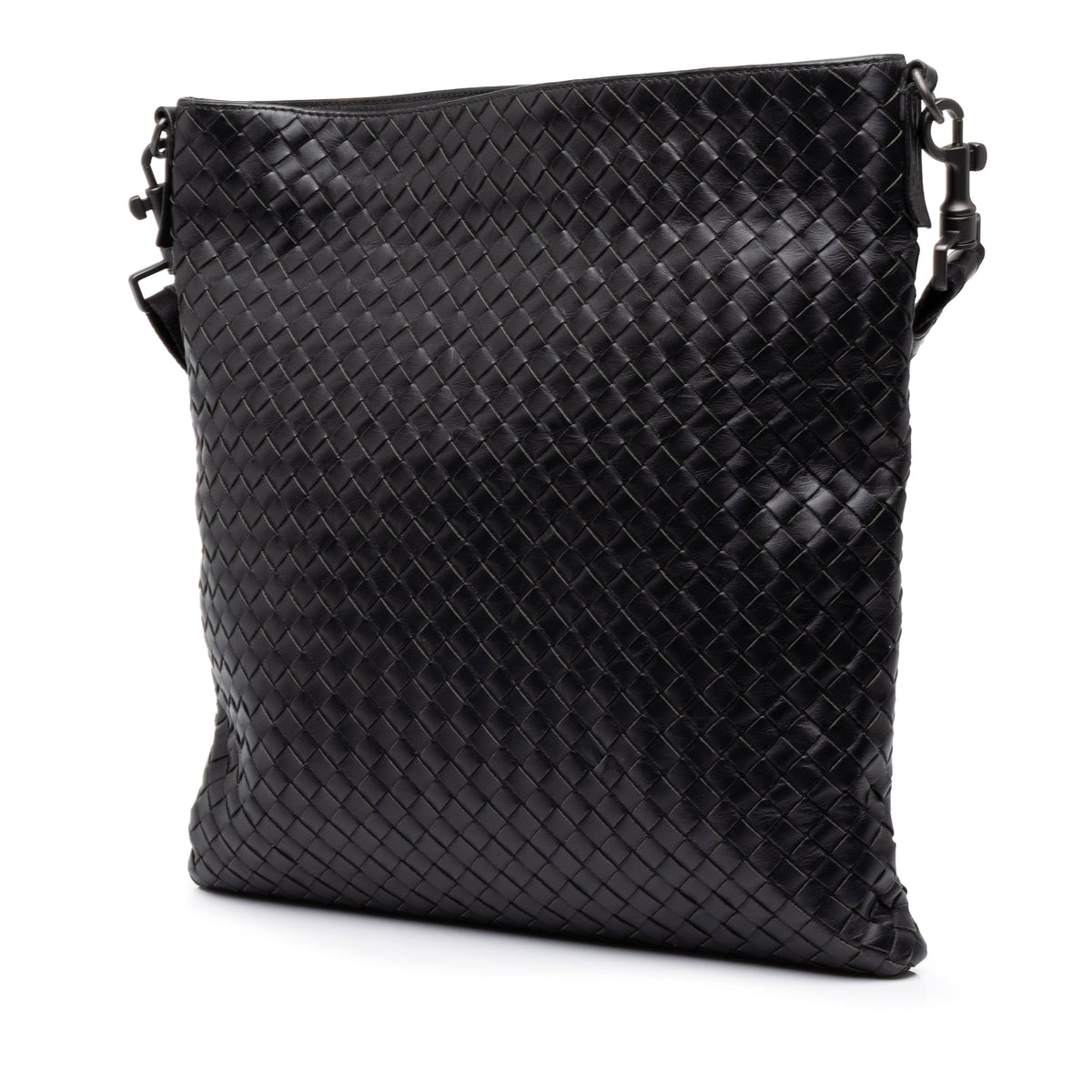 Bottega Veneta Nappa Intrecciato VN Crossbody — Black