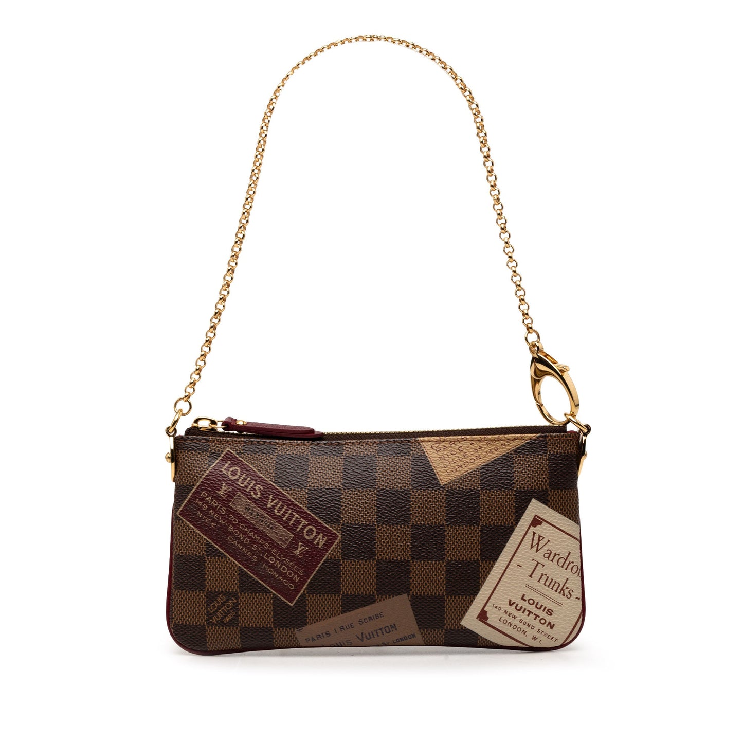 Louis Vuitton Damier Ebene Trunks Labels Pochette Milla MM