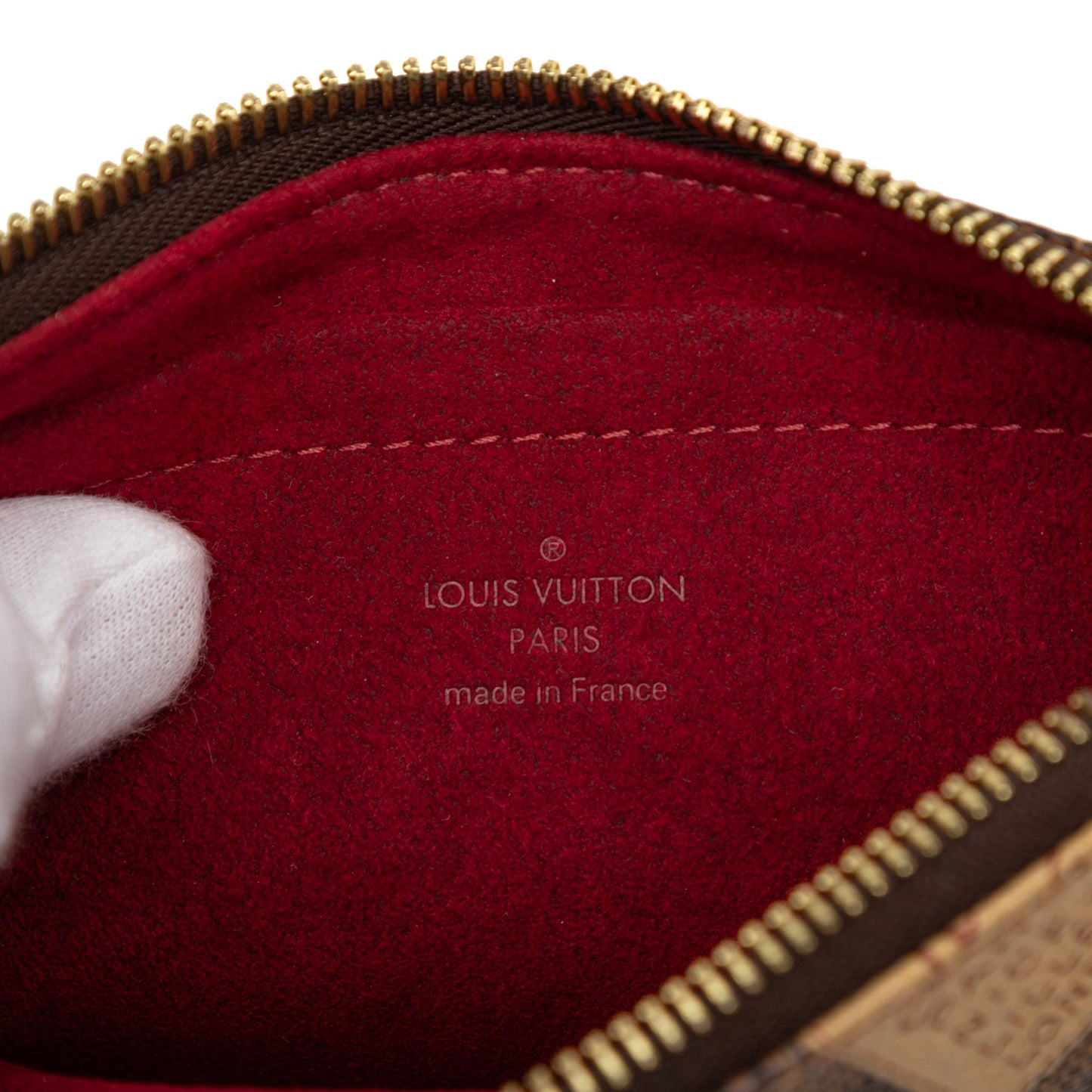 Louis Vuitton Damier Ebene Trunks Labels Pochette Milla MM