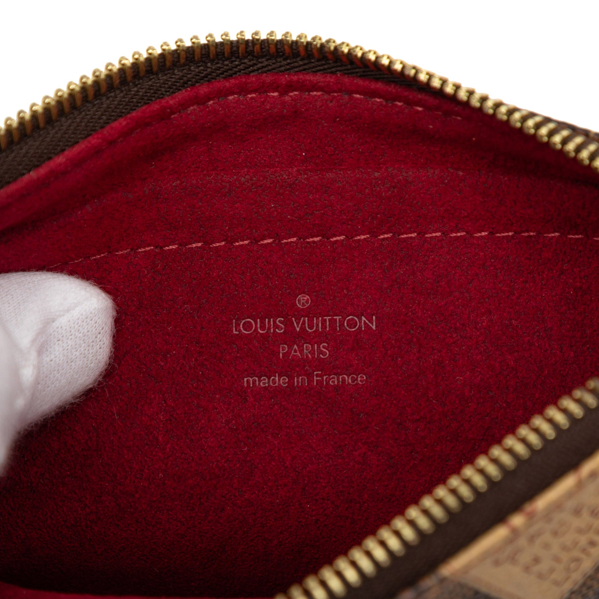 Louis Vuitton Damier Ebene Trunks Labels Pochette Milla MM