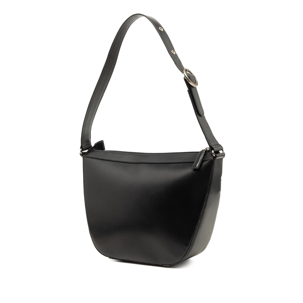 Burberry House Check Trimmed Leather Shoulder Bag