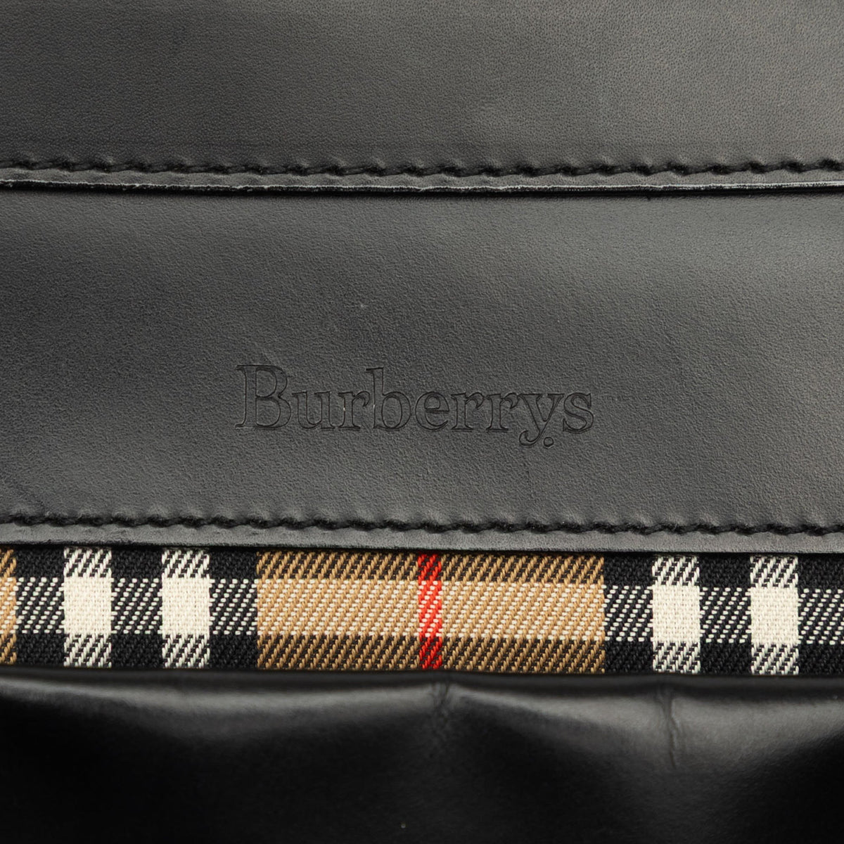 Burberry House Check Trimmed Leather Shoulder Bag