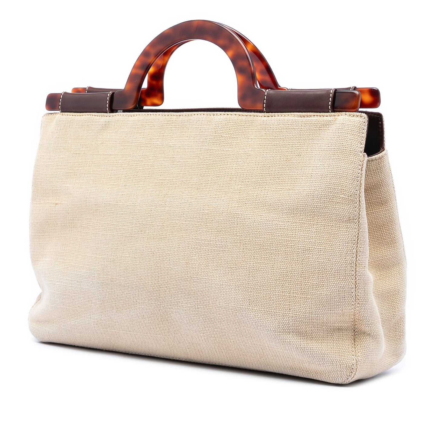 CC Canvas Tortoise Handle Tote