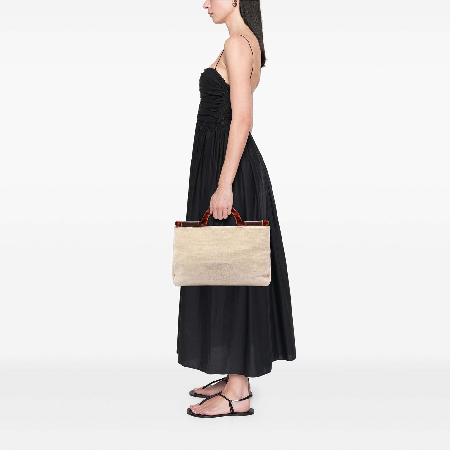 CC Canvas Tortoise Handle Tote