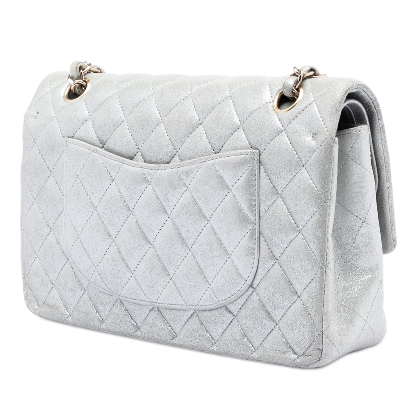 Chanel Medium Classic Metallic Lambskin Double Flap