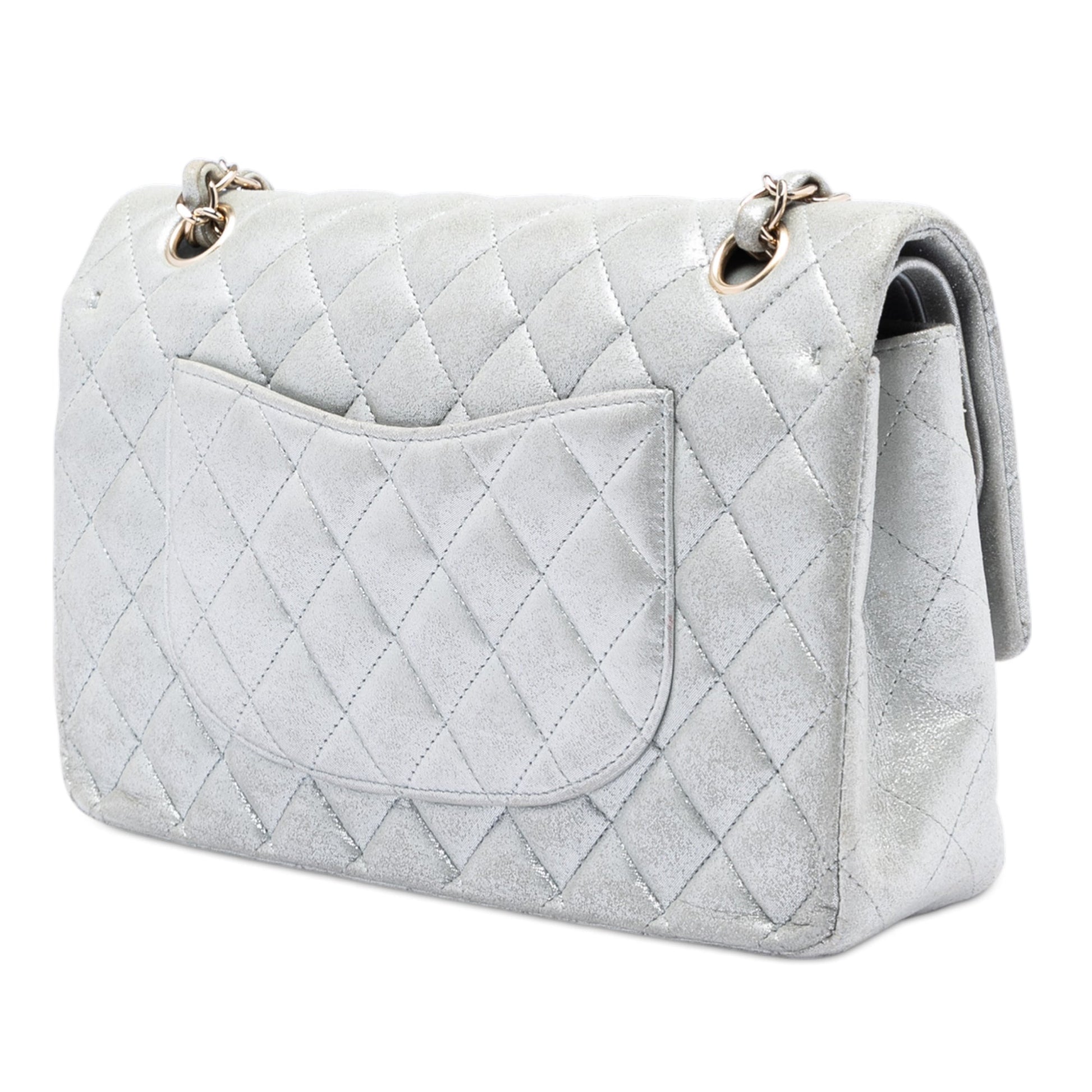 Chanel Medium Classic Metallic Lambskin Double Flap