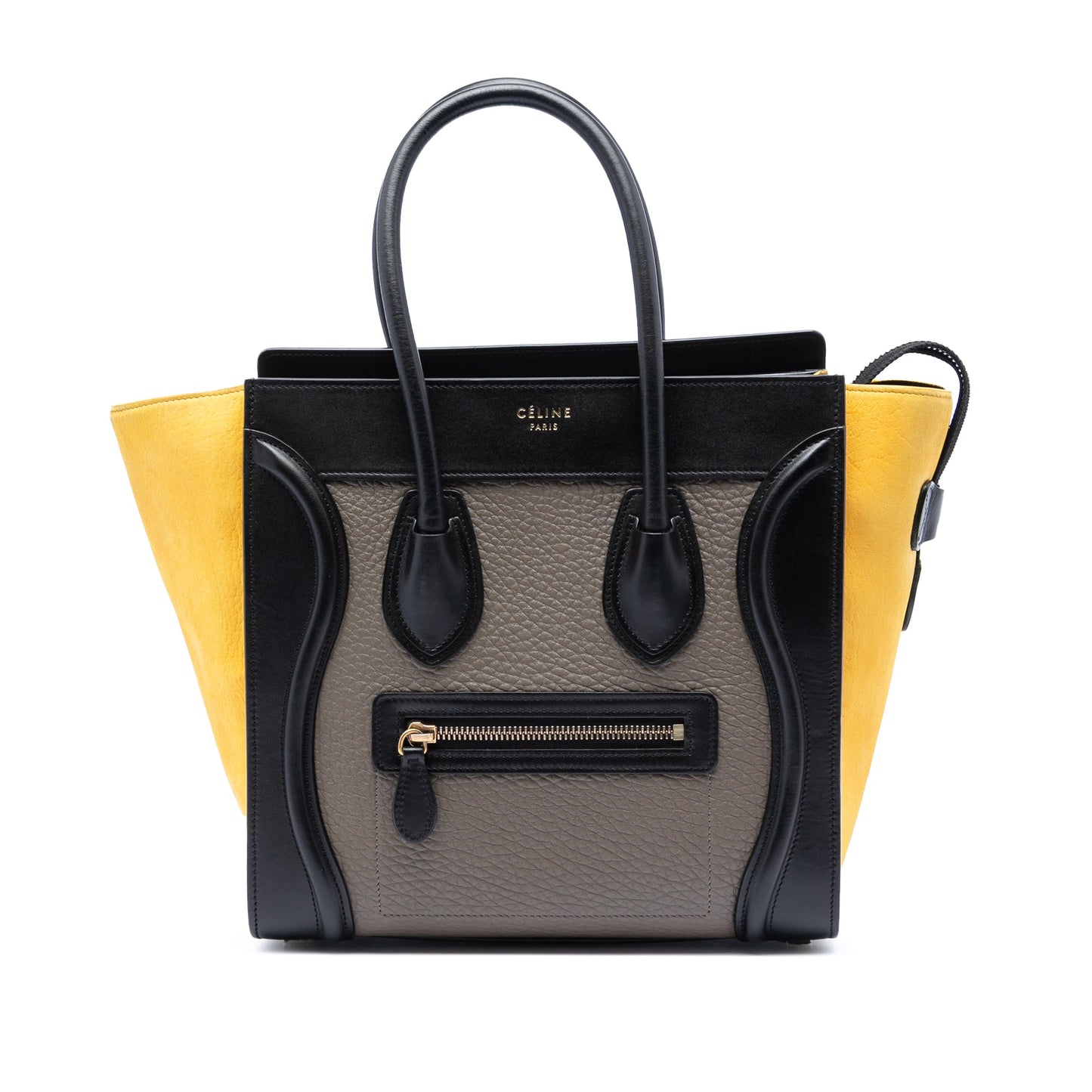 Celine Micro Tricolor Leather Luggage Tote