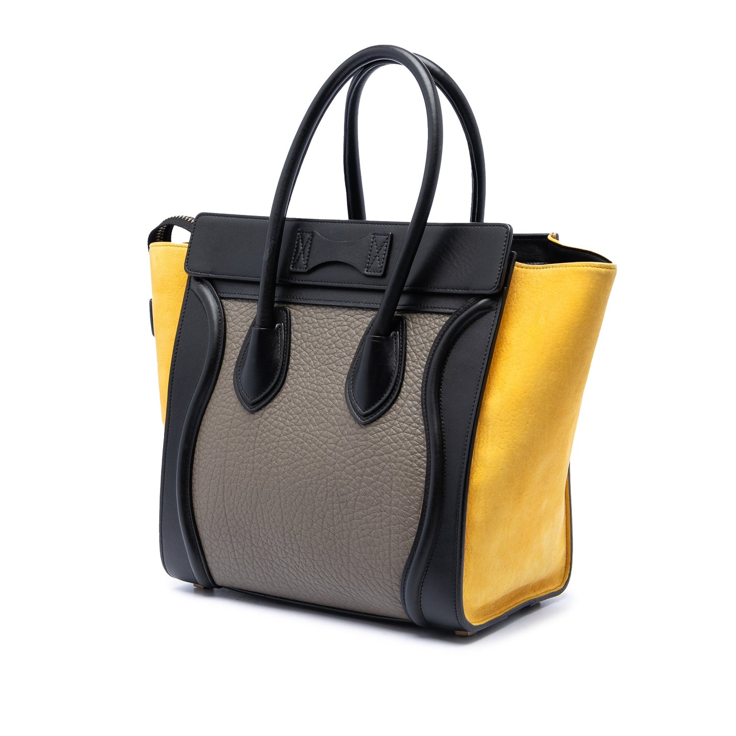 Celine Micro Tricolor Leather Luggage Tote